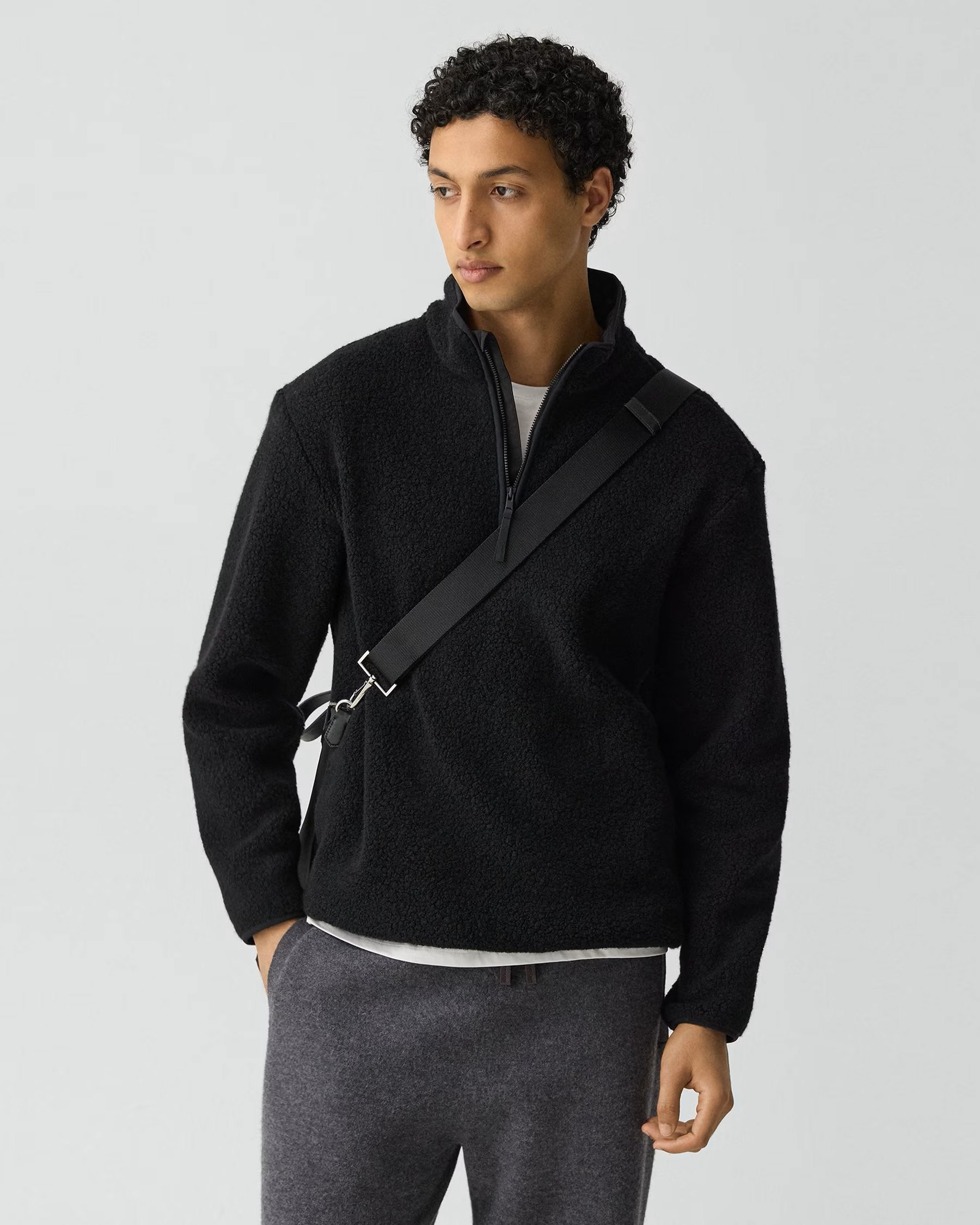 Theory Wool Quarter Zip Pullover. Imagery from Theory's Global Website