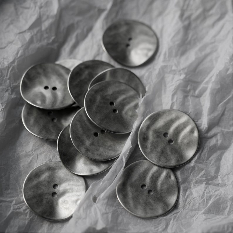 Frosted Metal Button