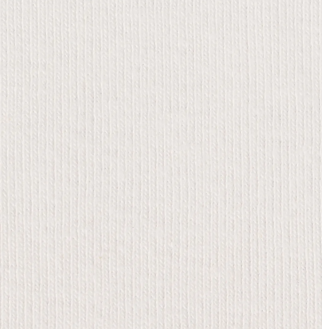 White 1x1 Cotton Tubular Rib Knit
