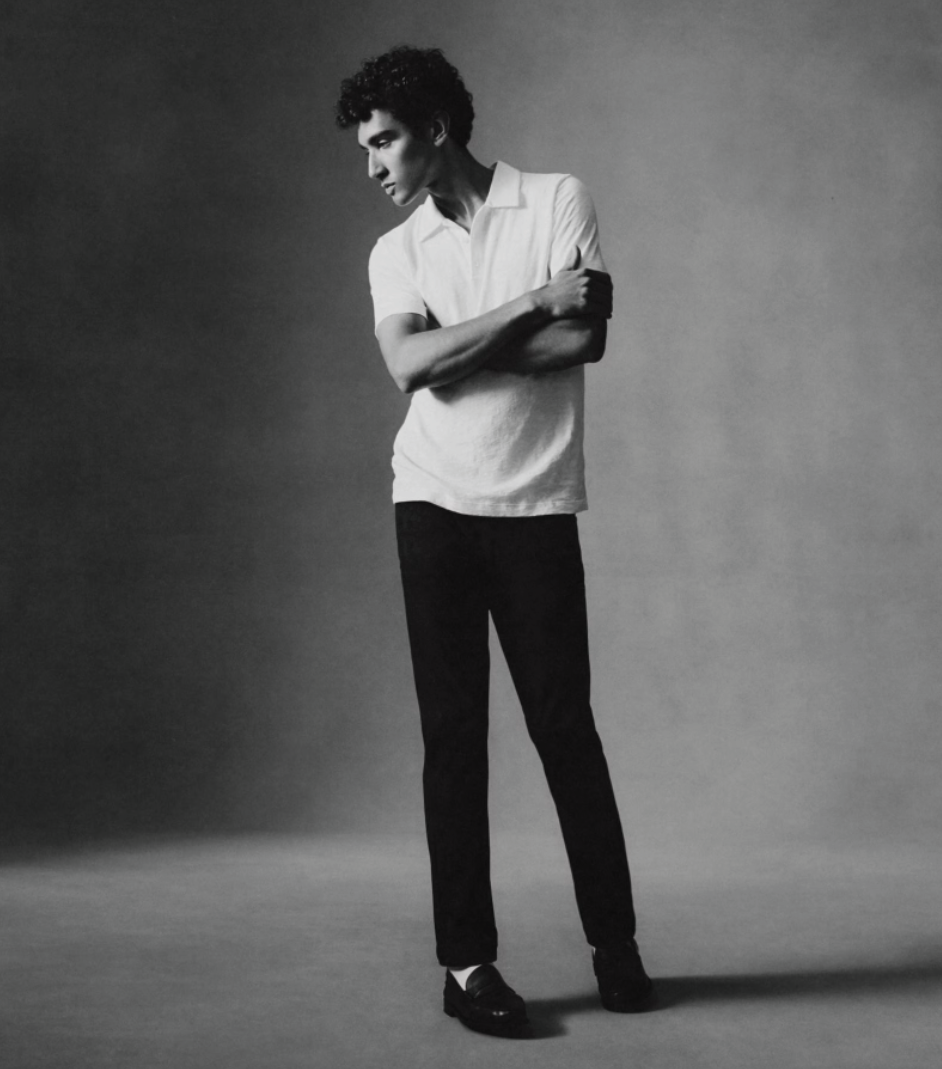 Theory Precise Polo. Imagery from Theory's Social Media.