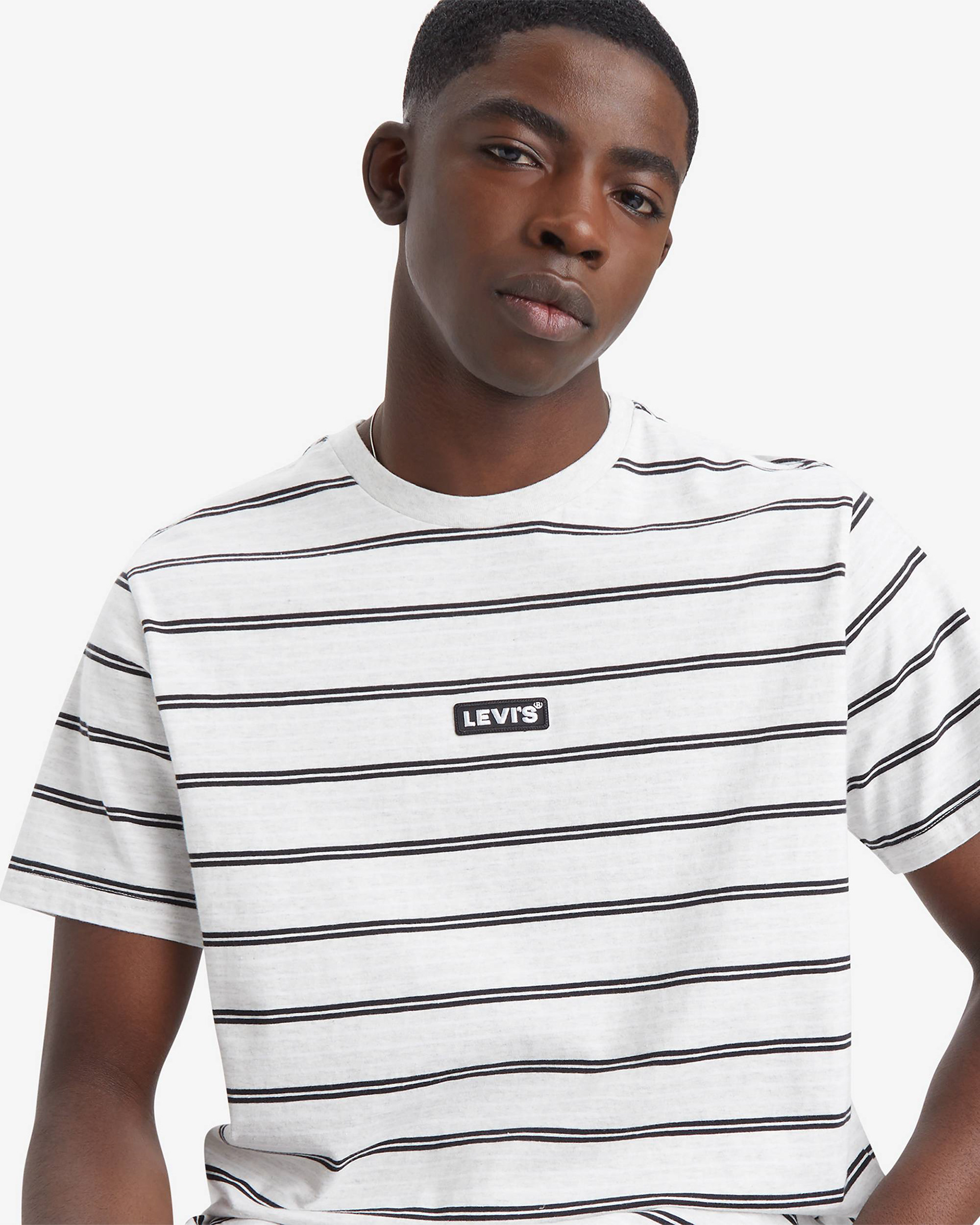 Relaxed Baby Tab Stripes Tee on ASOS