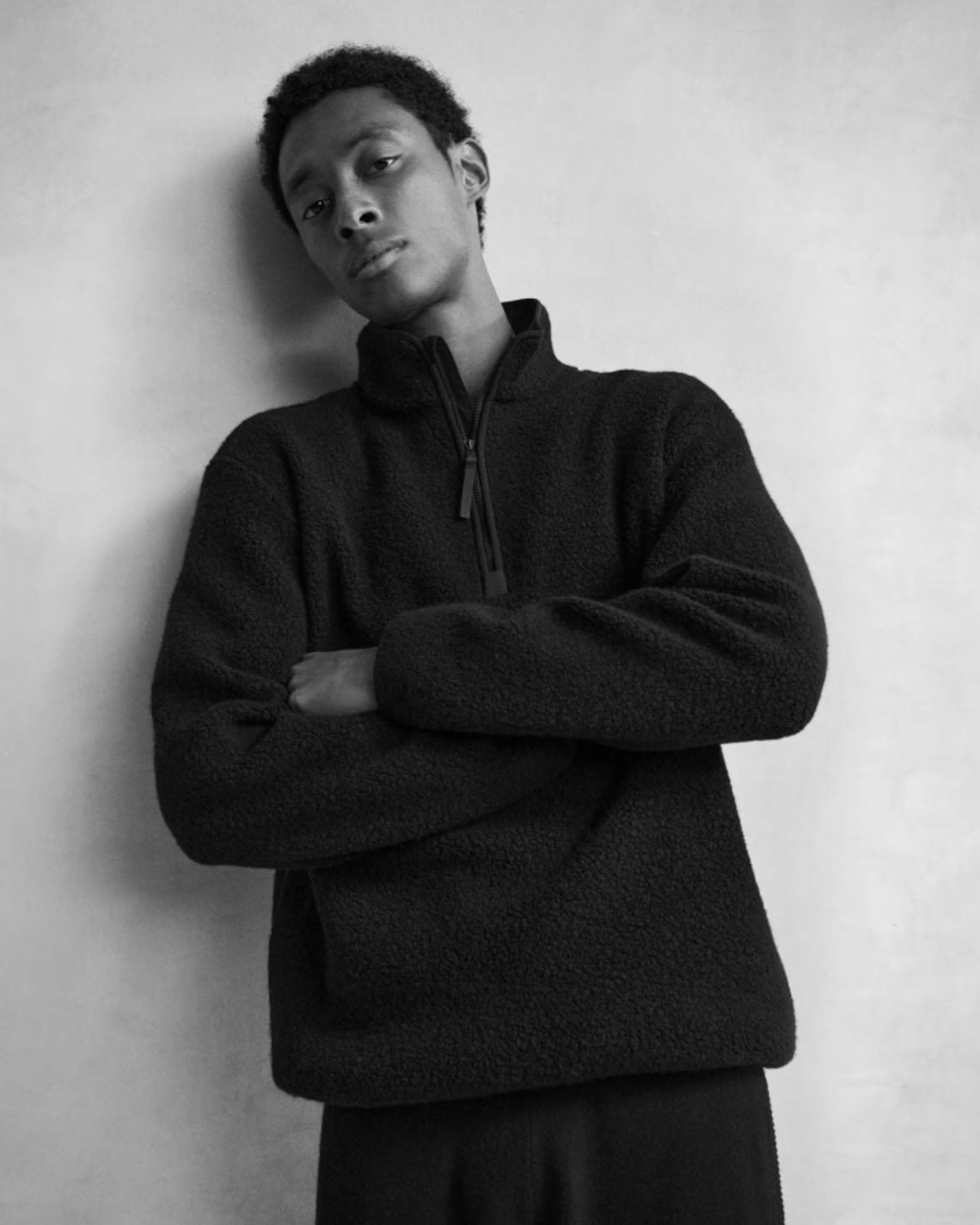 Theory Wool Quarter Zip Pullover. Imagery from Theory's Global Website and Lookbook