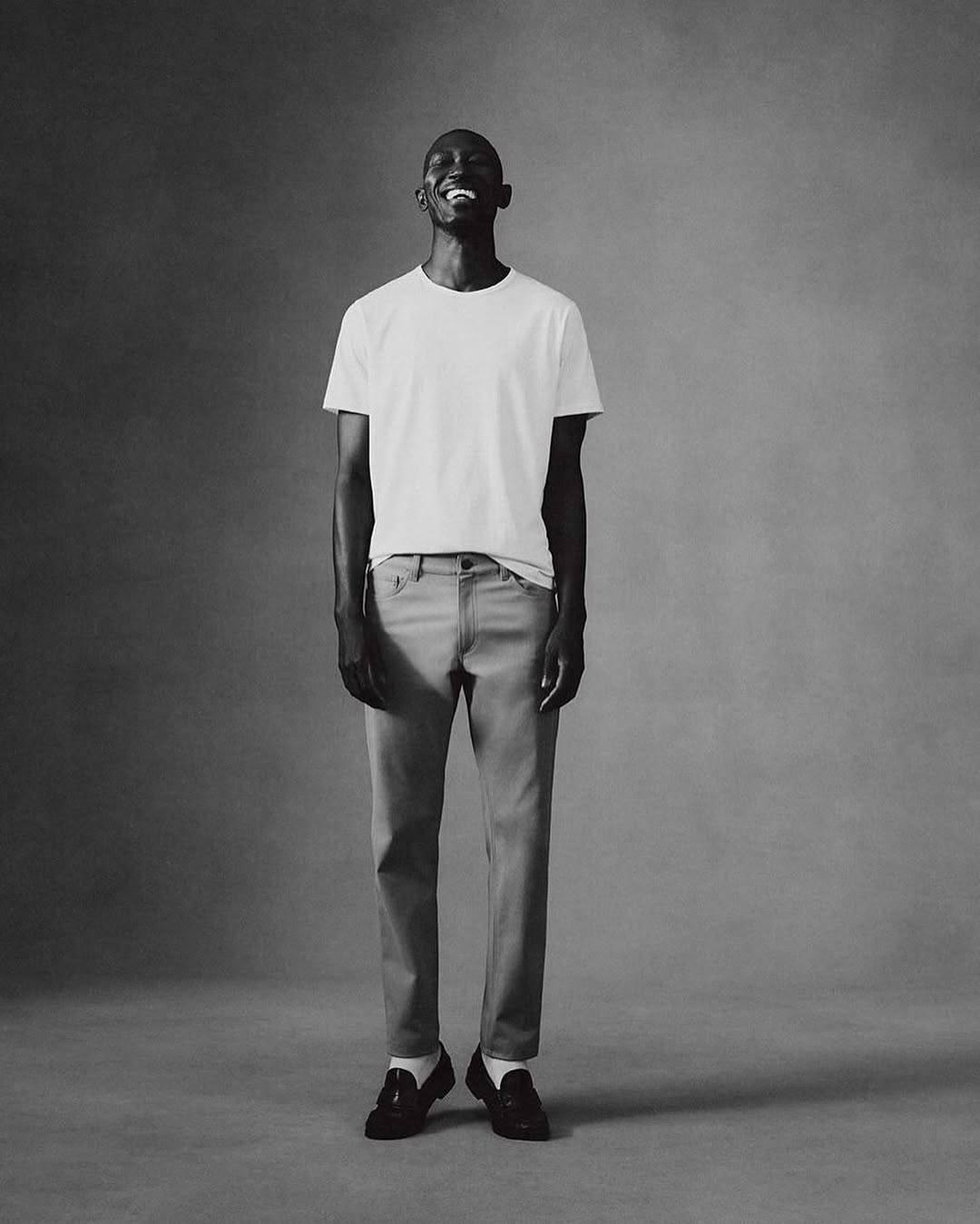 Theory Relaxed Tee in Pima Cotton Jersey. Imagery from Theory's Social Media.