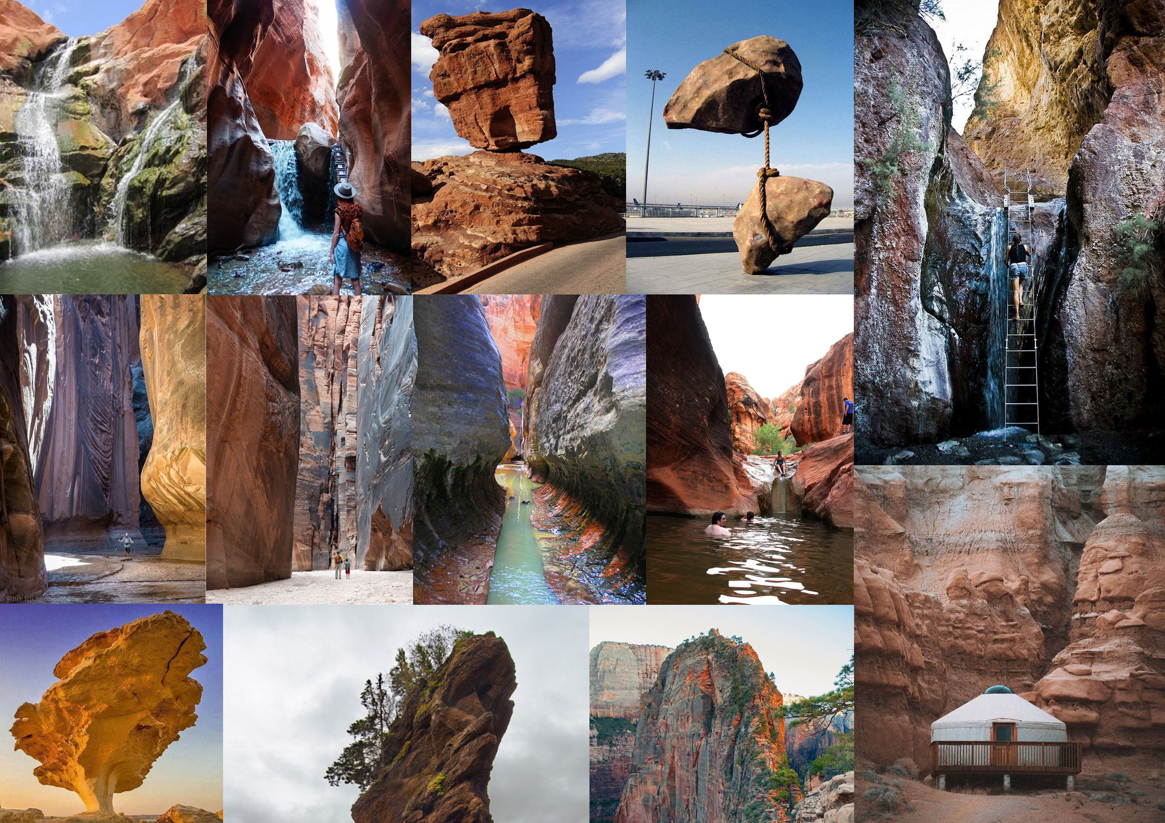 Moodboard of Rock formations