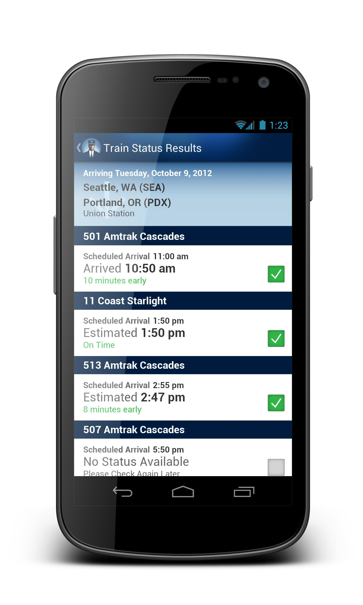Amtrak: Android App