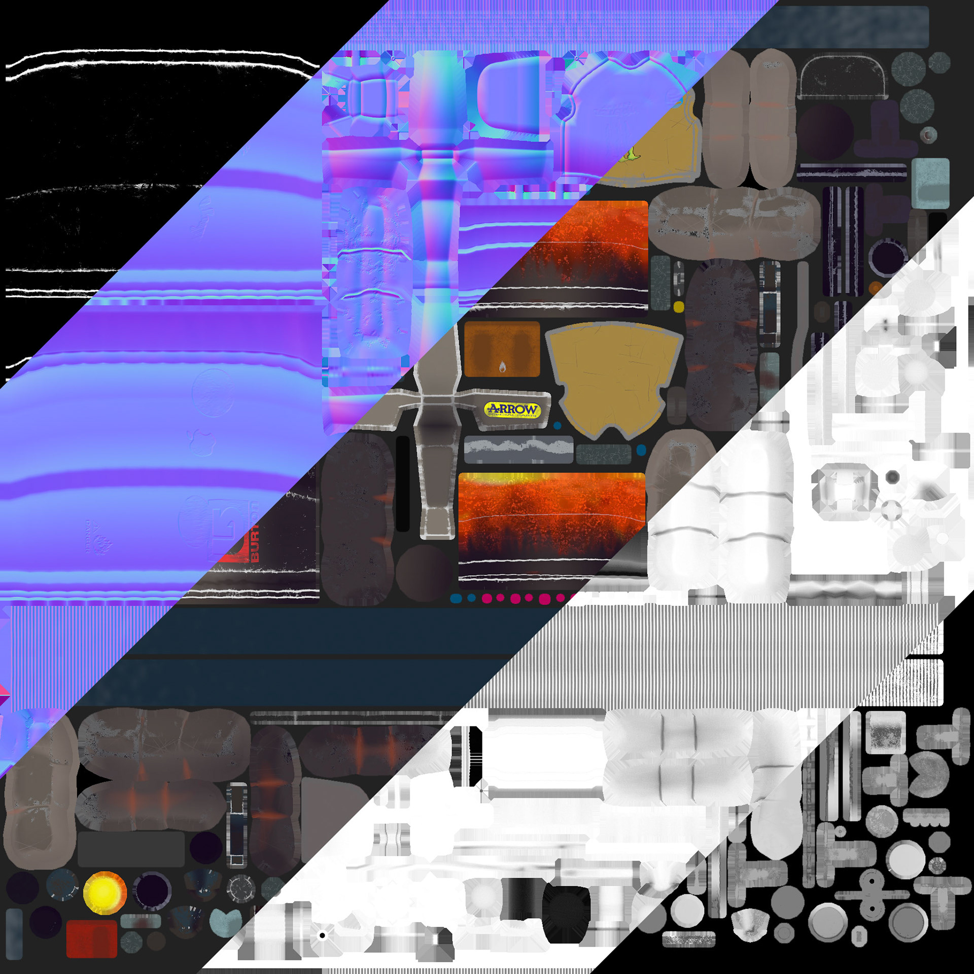 "76" Parts Texture Sheet