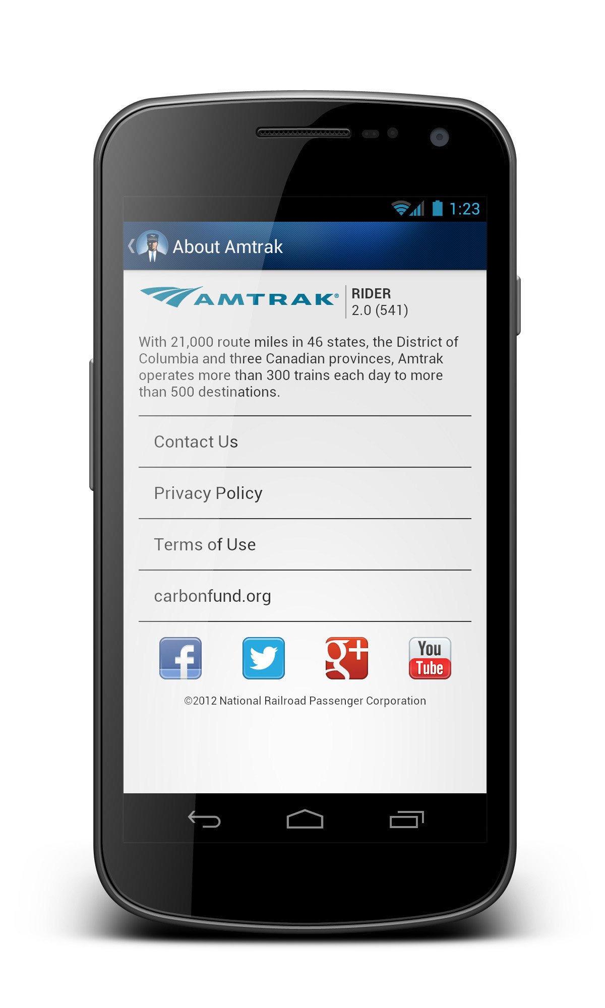 Amtrak: Android App