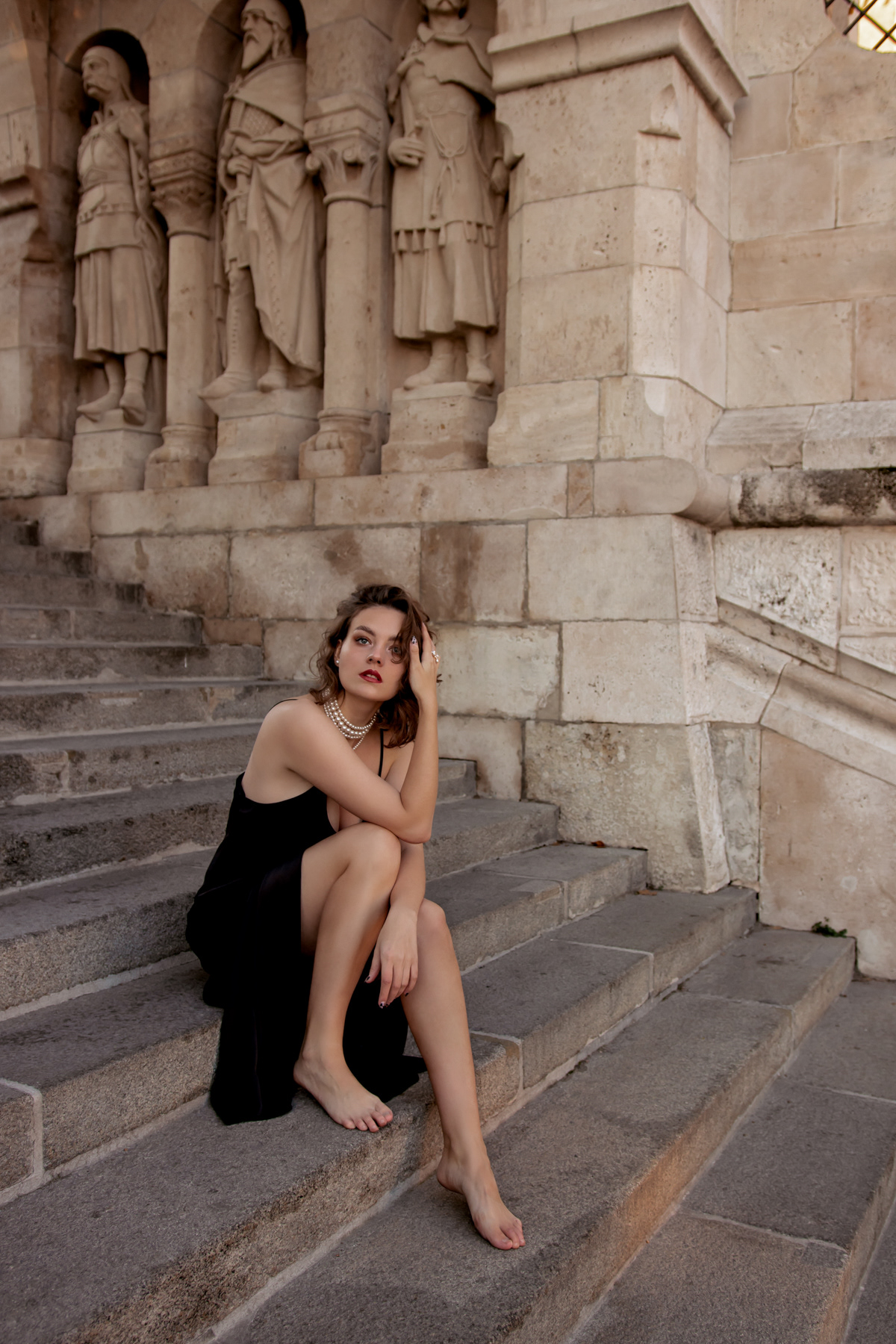 Portrait Lifestyle Fashion Photography in Budapest, Sunrise photo Session at Fisherman's Bastion - Tulip Sujeera Photography