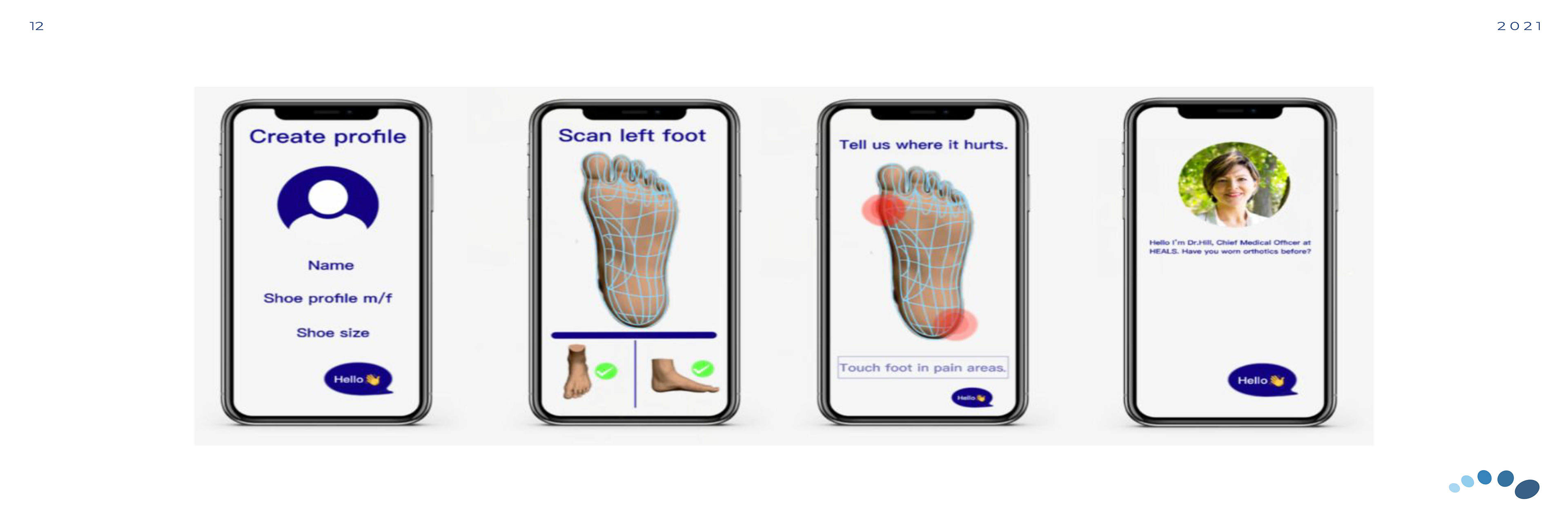Moble App to Scan feet and manage profile.