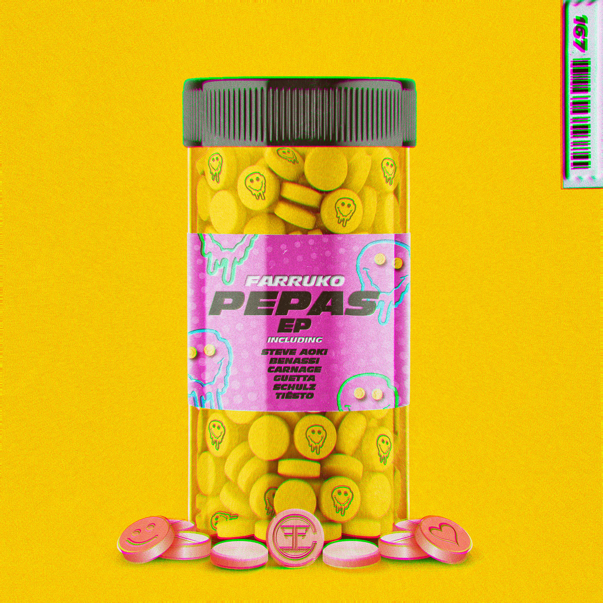 "PEPAS"- Artists: Farruko, Steve Aoki, Benassi, Carnage, David Guetta, Schulz, Tiesto