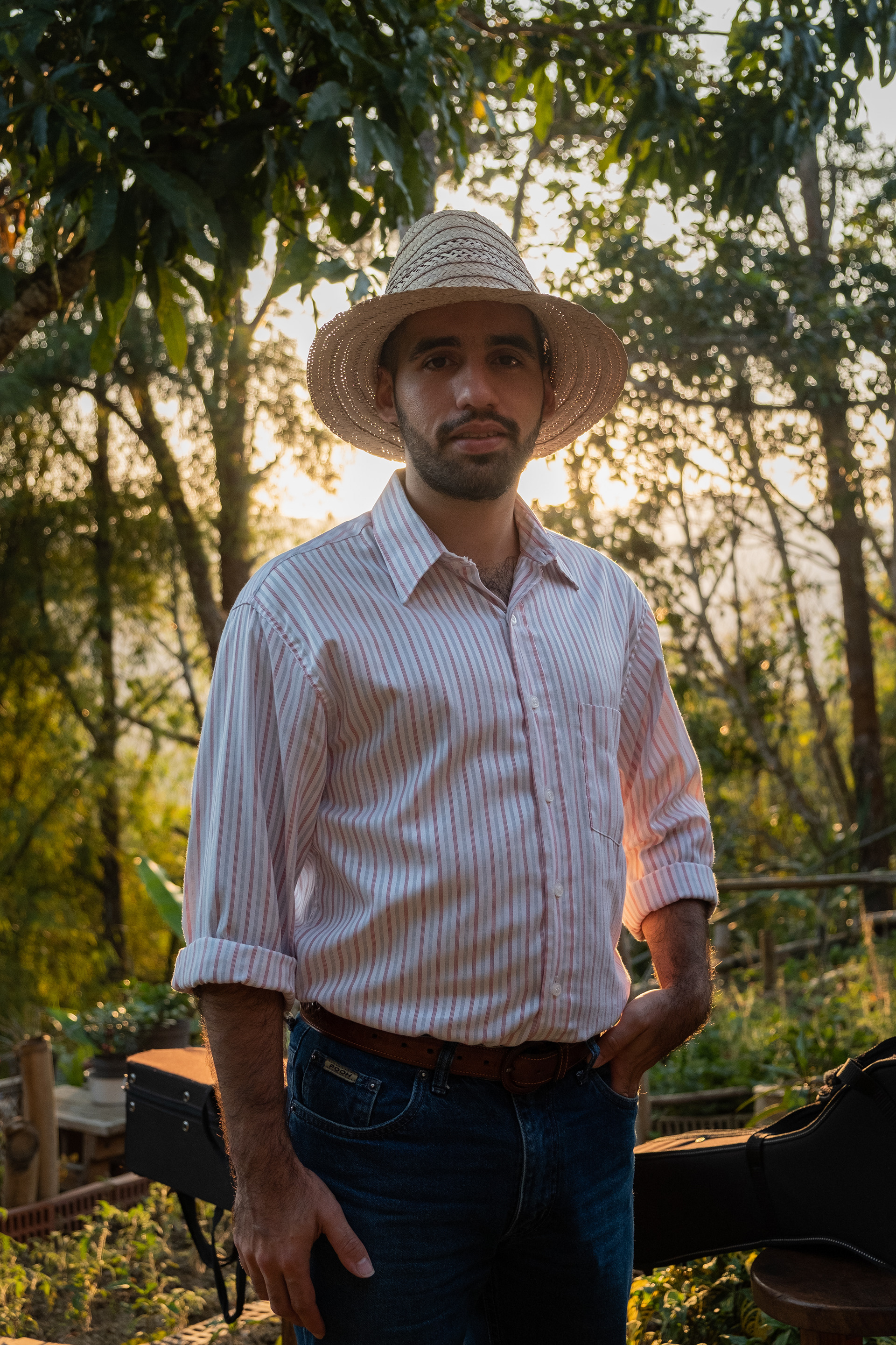 Andres Cartaya poses for a portrait outside his Grandmother's house in Caracas, March 22, 2019