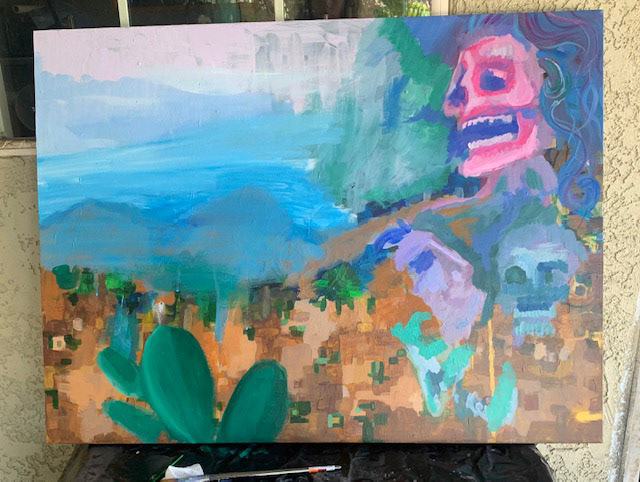 Medium: Acrylic on Canvas, Size: 30x 40 in