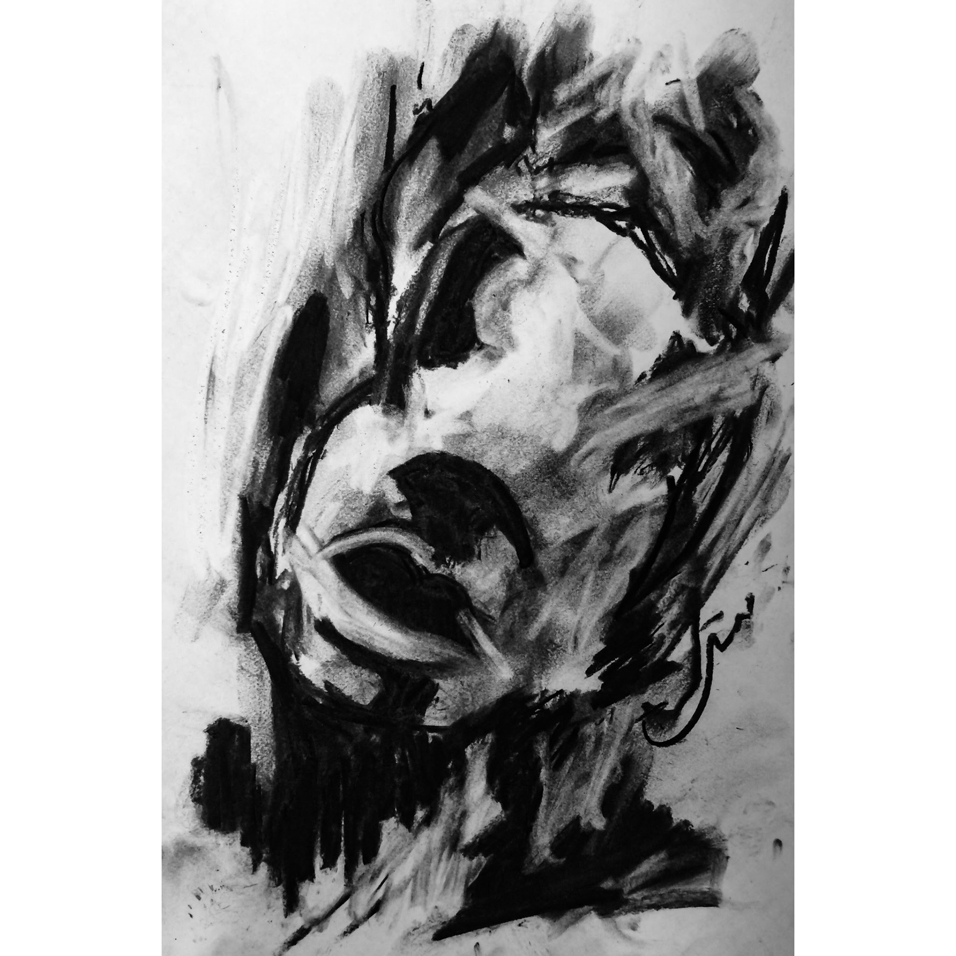 Untitled, 30x20cm, Charcoal on Cartridge Paper, 2020