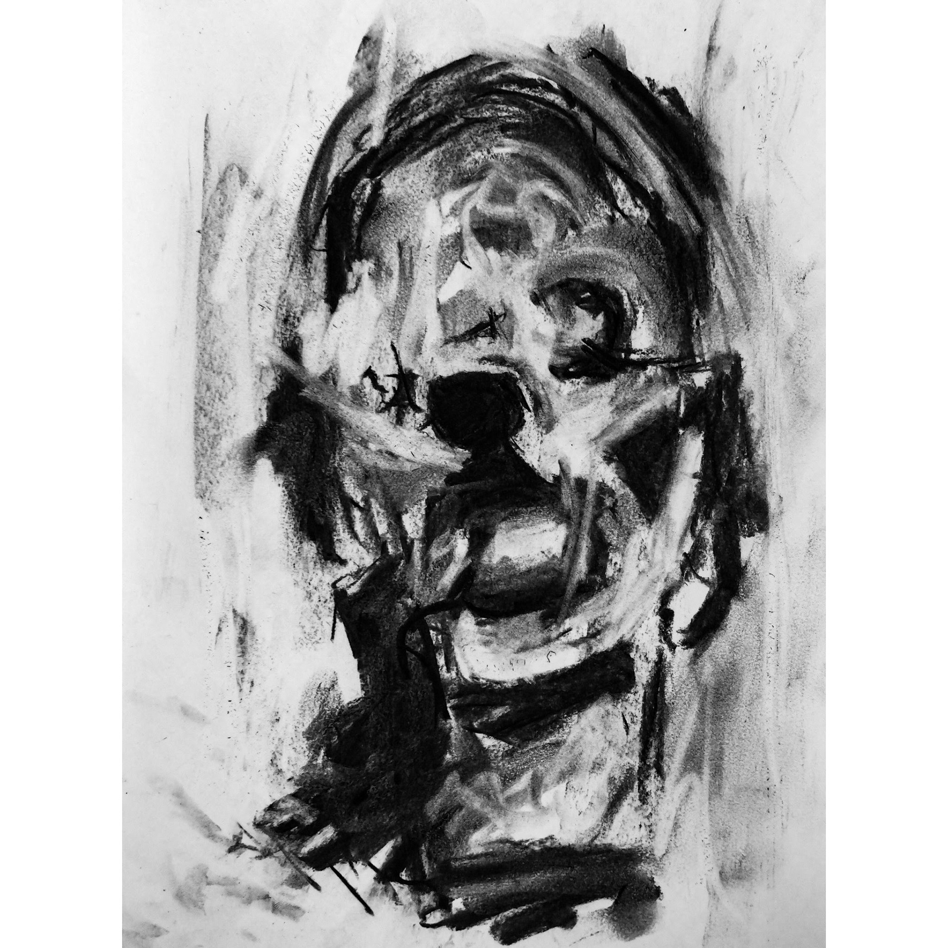 Untitled, 30x20cm, Charcoal on Cartridge Paper, 2020