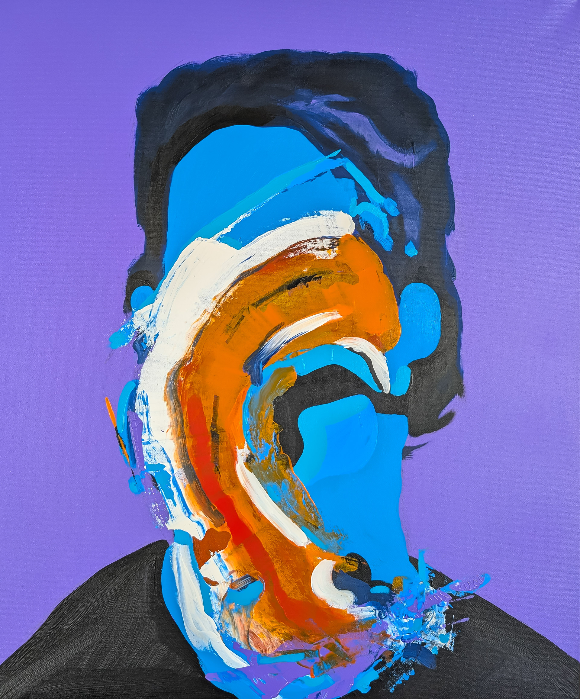 'Introspective' 60x50cm, Acrylic on Canvas, 2025