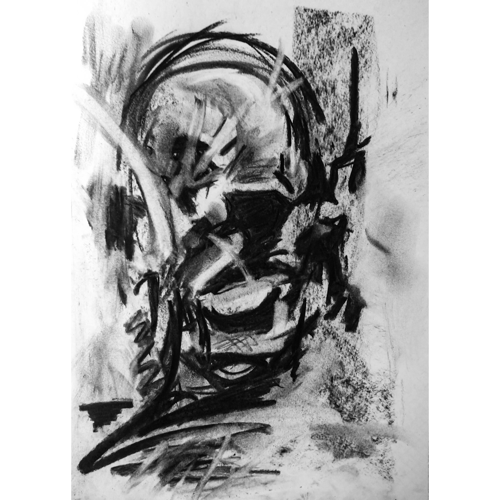 Untitled, 30x20cm, Charcoal on Cartridge Paper, 2020