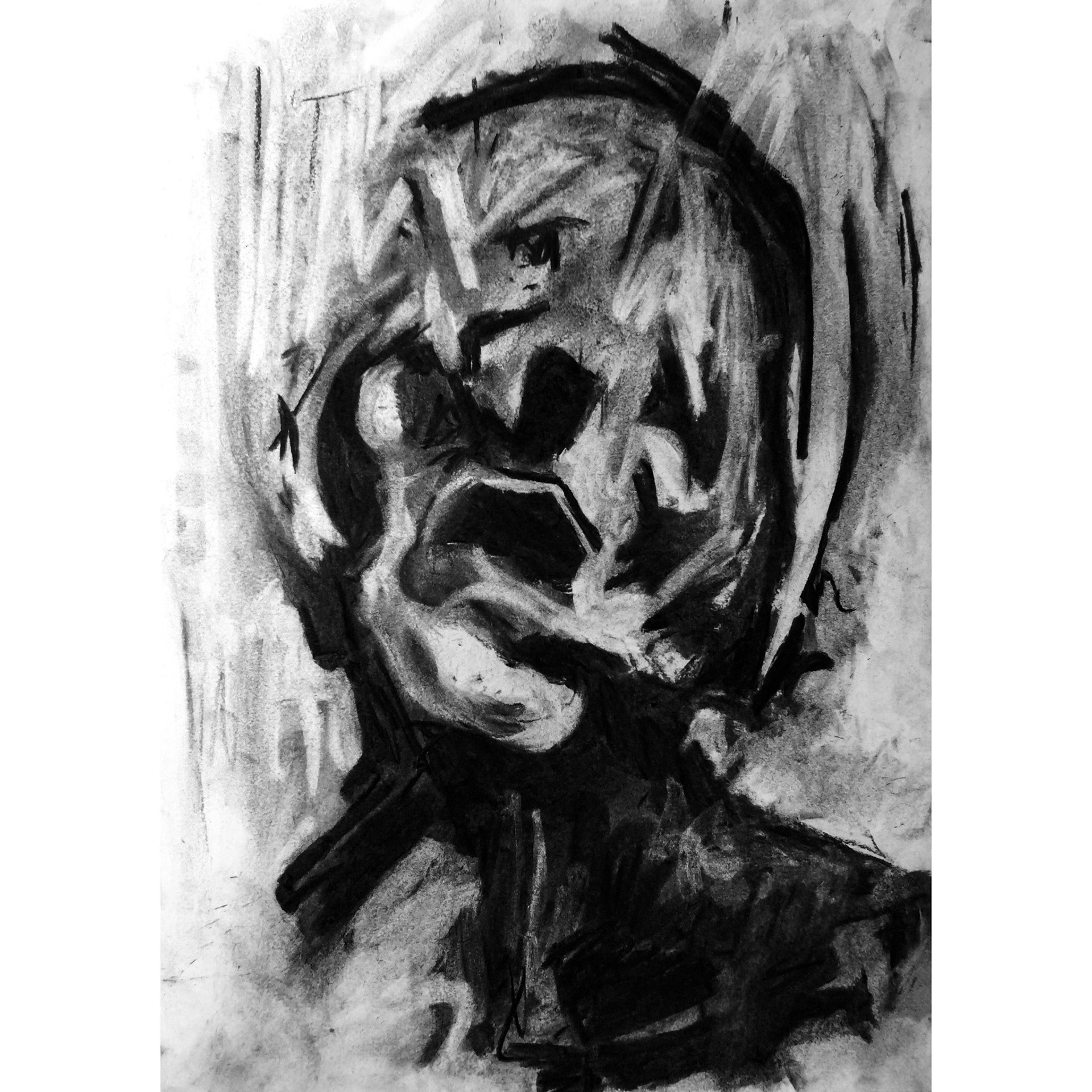 Untitled, 30x20cm, Charcoal on Cartridge Paper, 2020