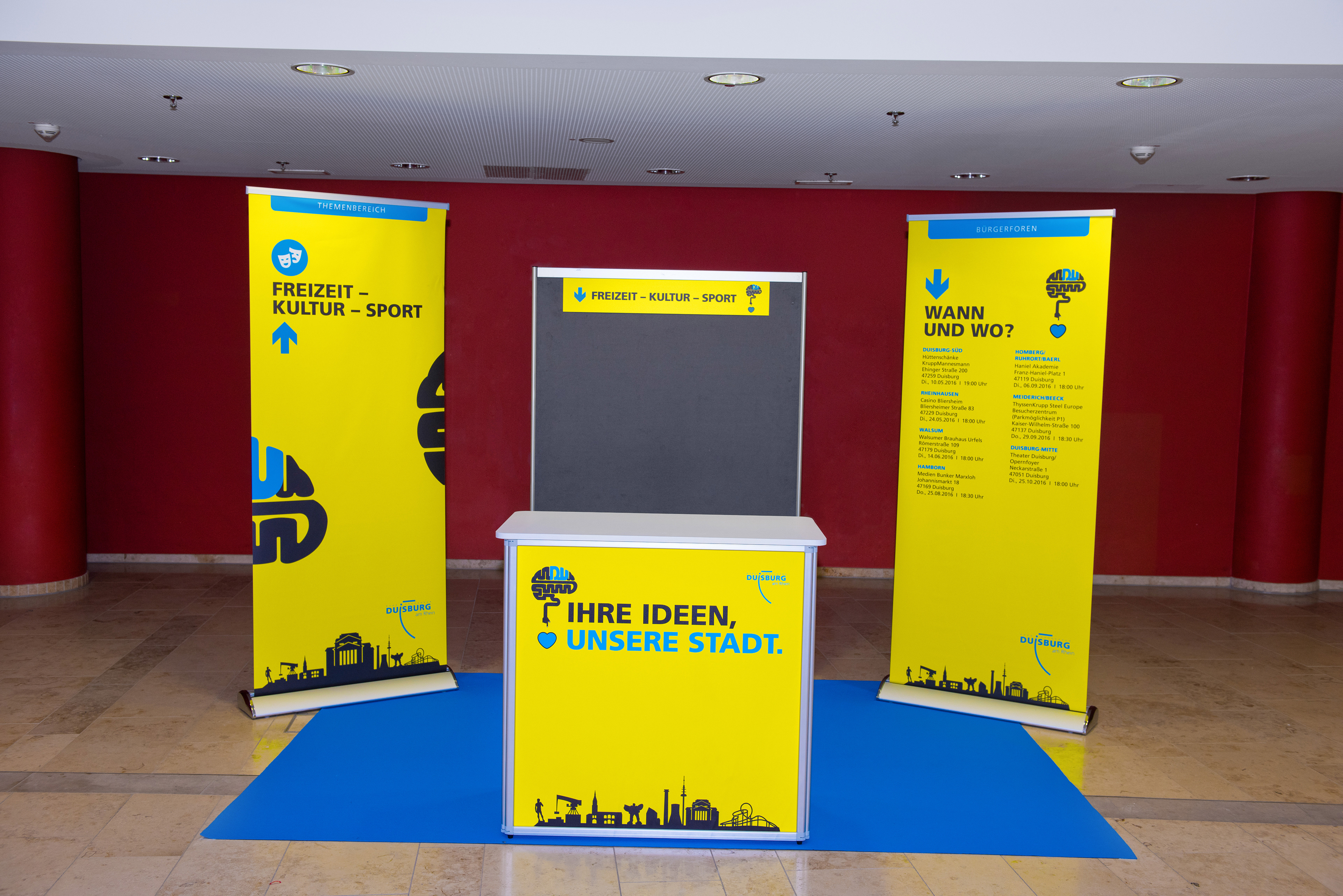 Equipment der Ideenwerkstätten in allen Duisburger Stadtgebieten