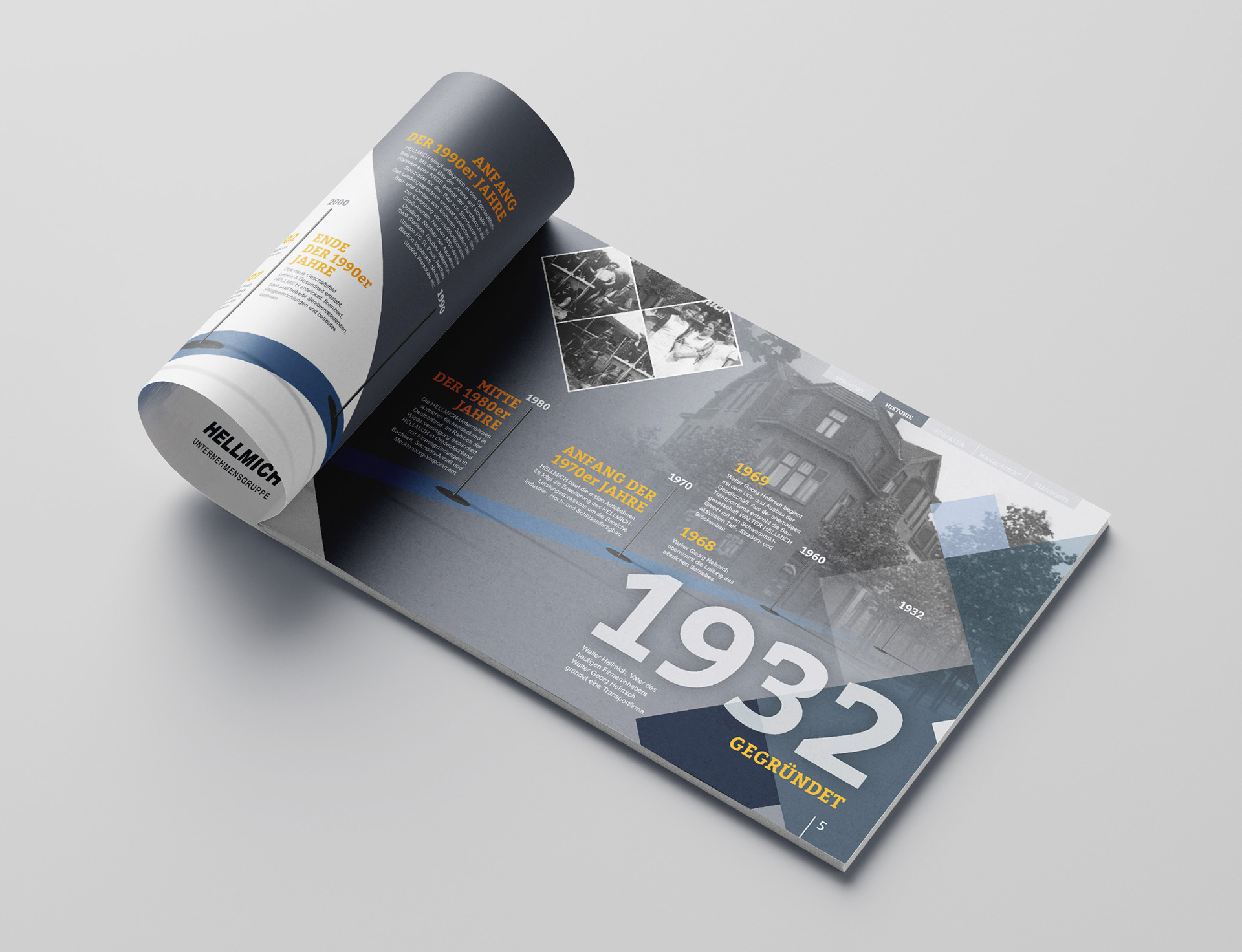 Doppelseite „Historie"