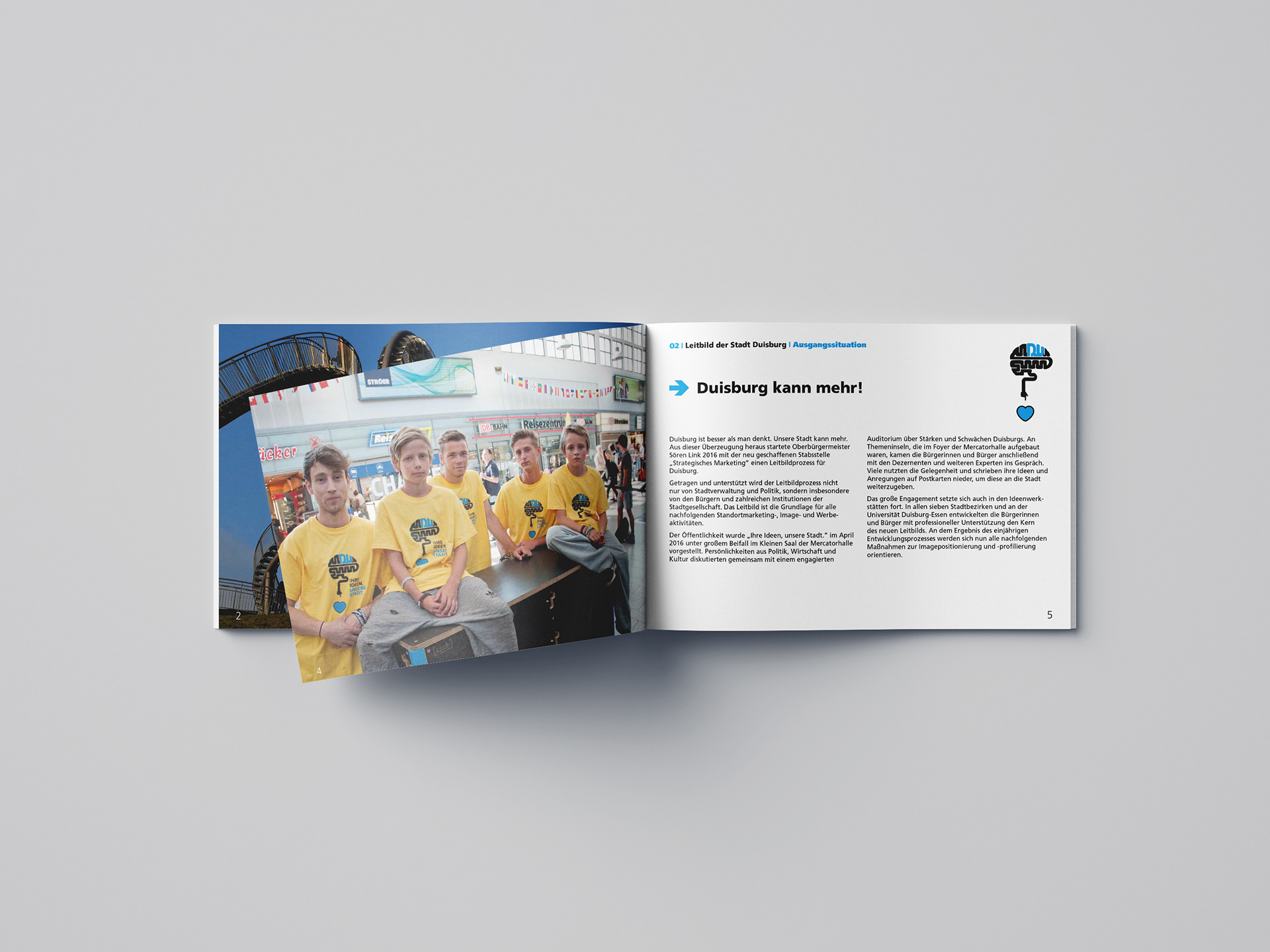 Leitbildbroschüre für die neue Stadt Duisburg Imagekampagne