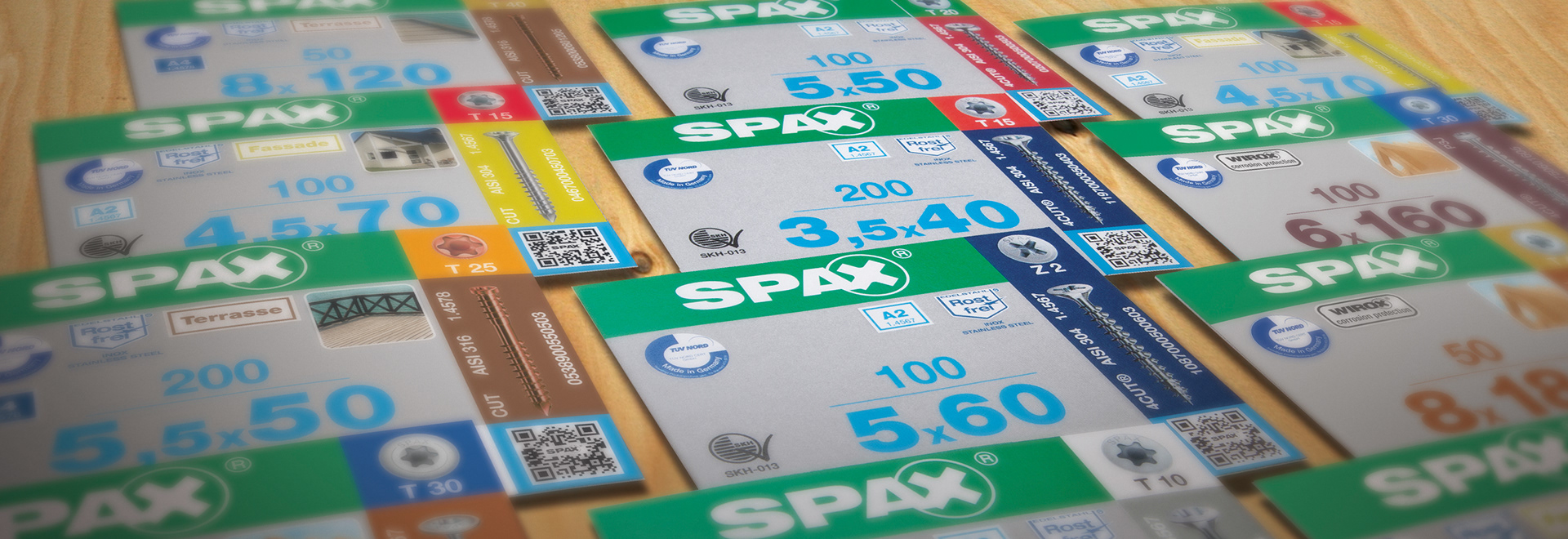 Etikettendesign für den Profibereich mit Farbleitsystem