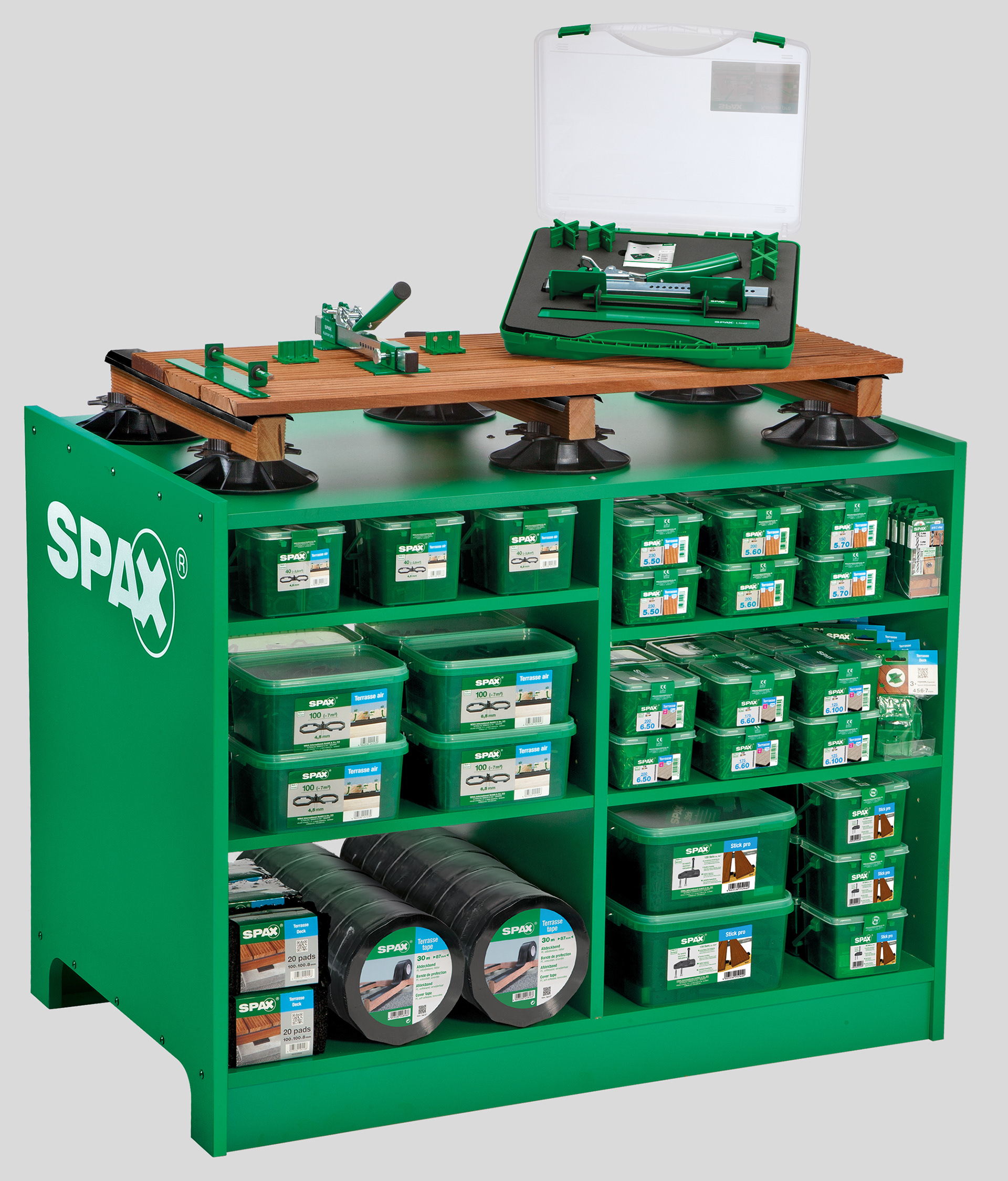 Display Infopoint für Terrassenschrauben