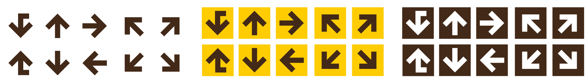 pictogrammes de flèches du mont-saint-michel