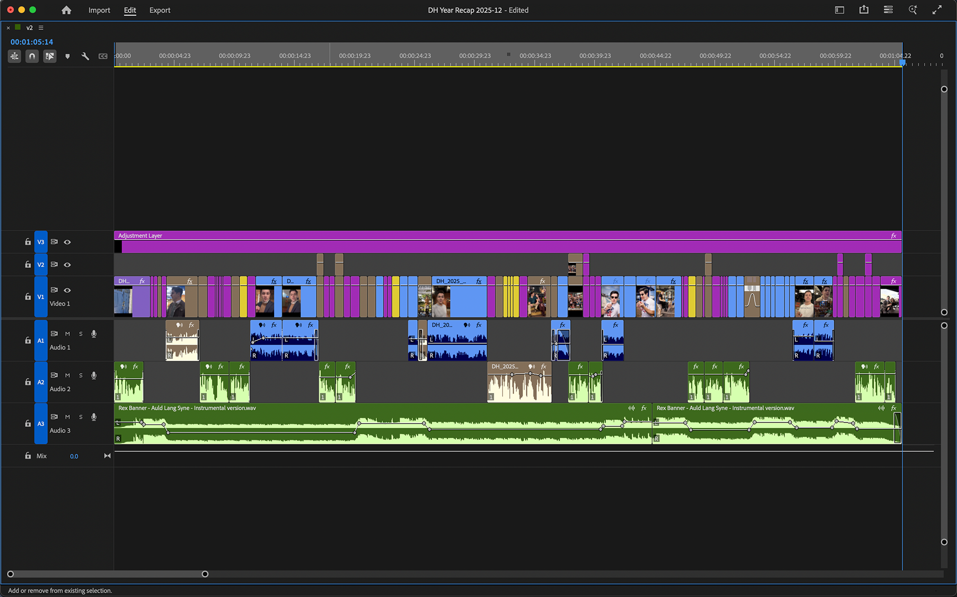 The Finalize Editing Timeline