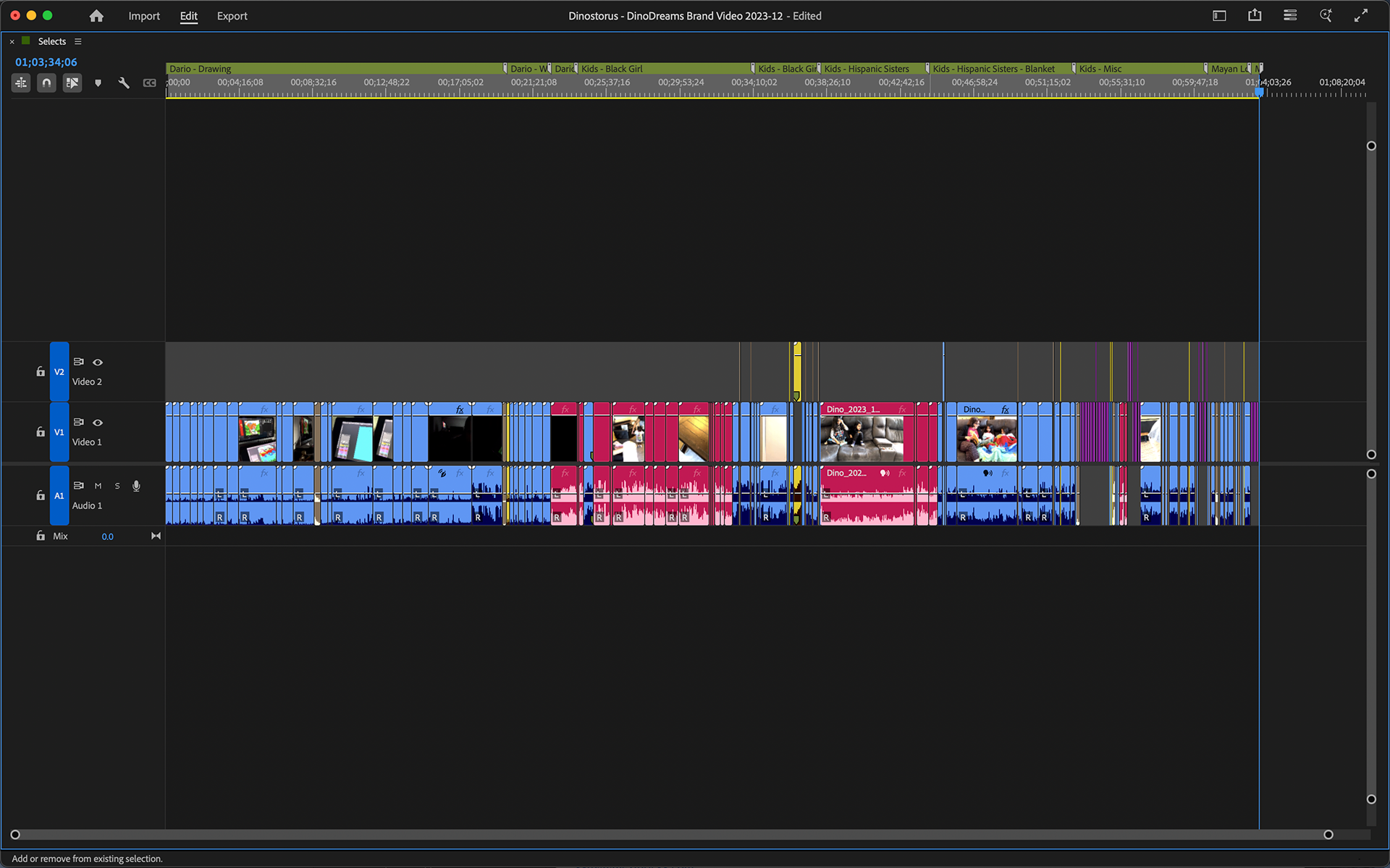 Selects Pass where media is organized, categorized, and rated