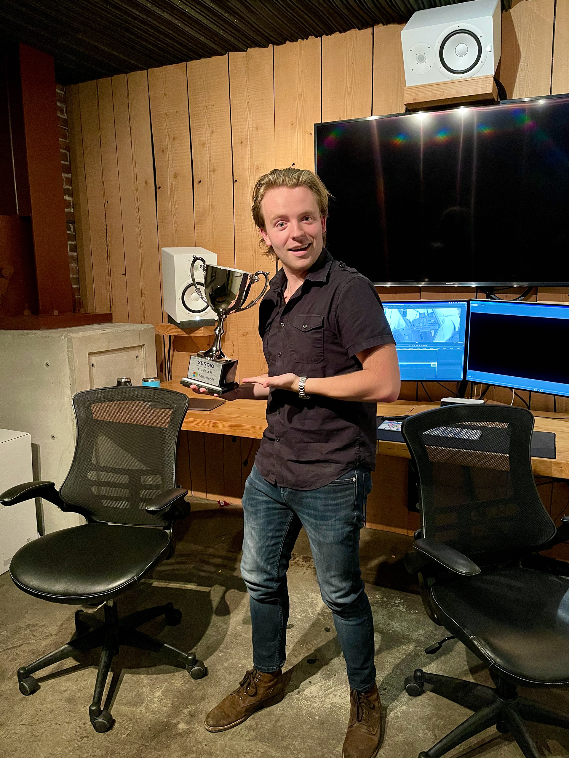 Posing with props from Microsoft GPS (Series)