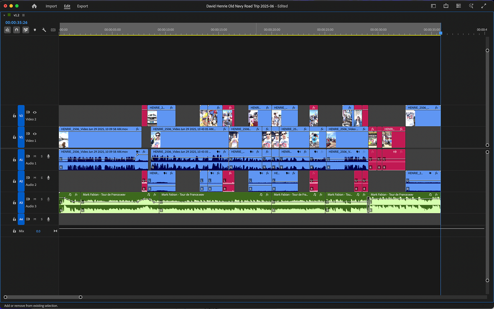 First Cut sent to client 