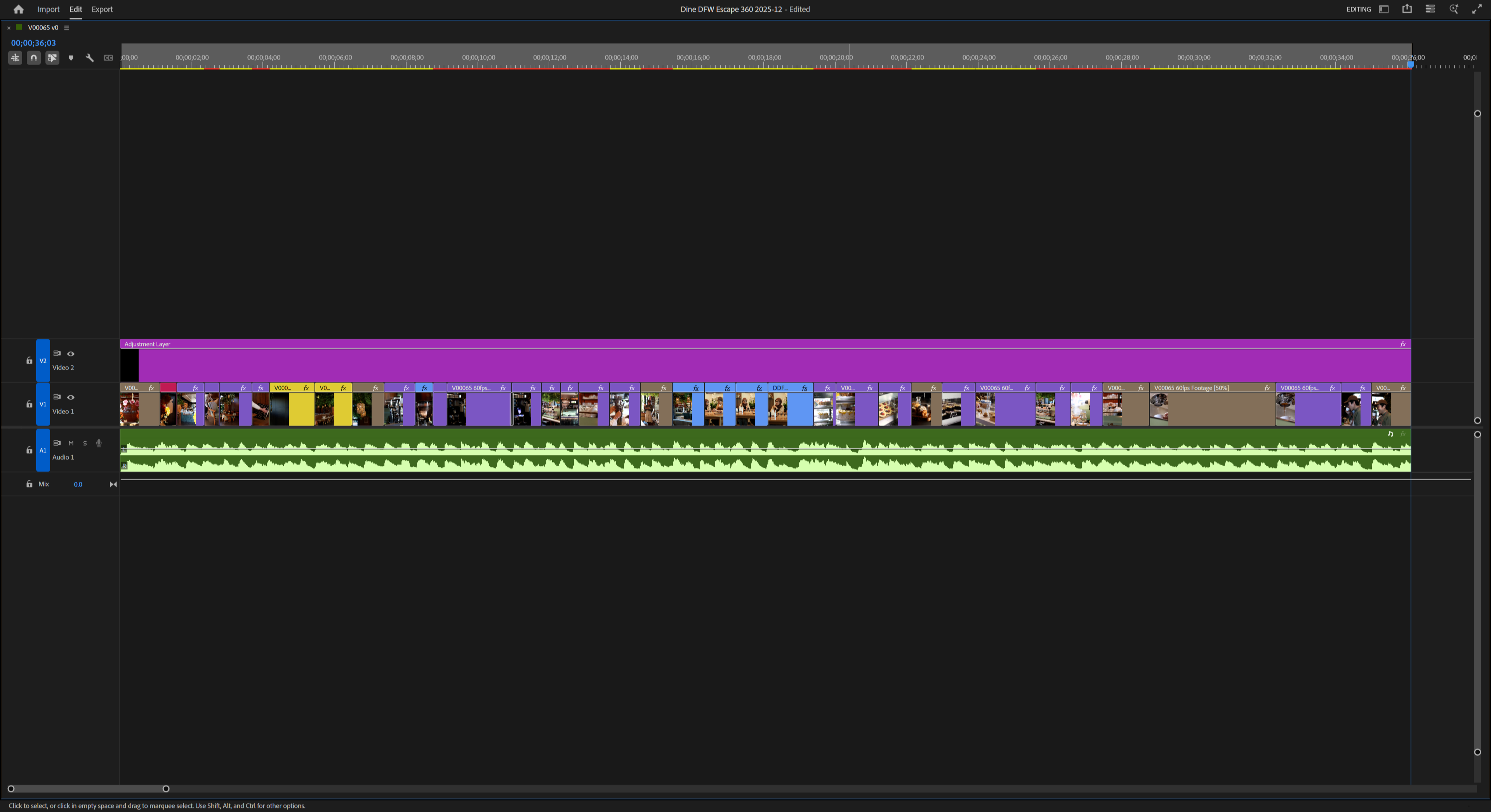The First and Final Cut delivered to the client