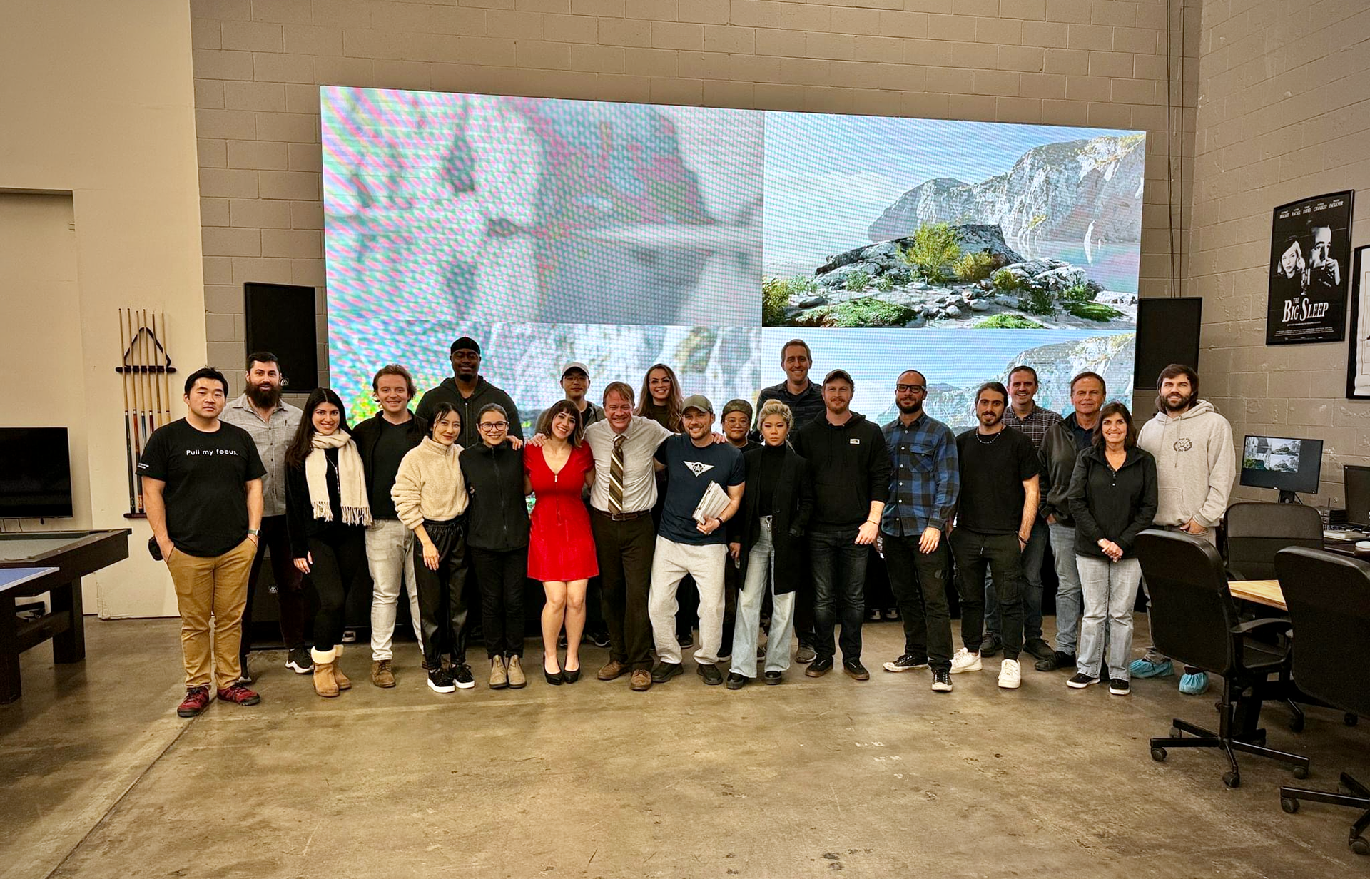 Cast & Crew Wrap Photo at the studio