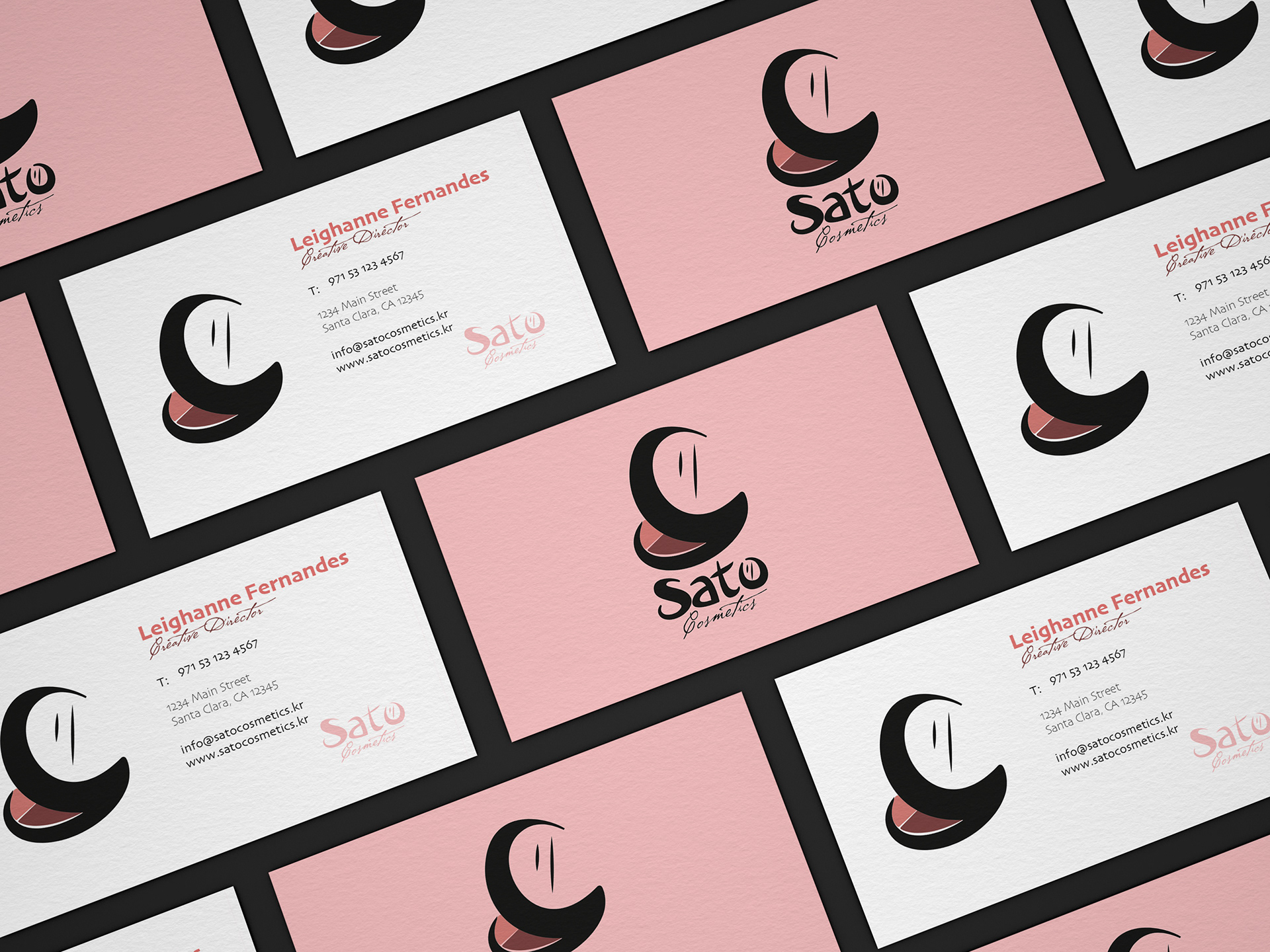 Business Card mock ups for Cosmetic Company