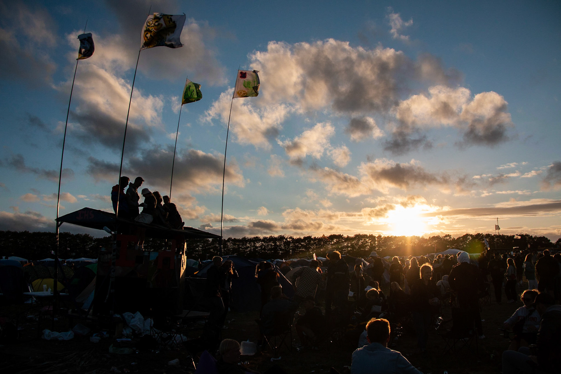 Party at camping site