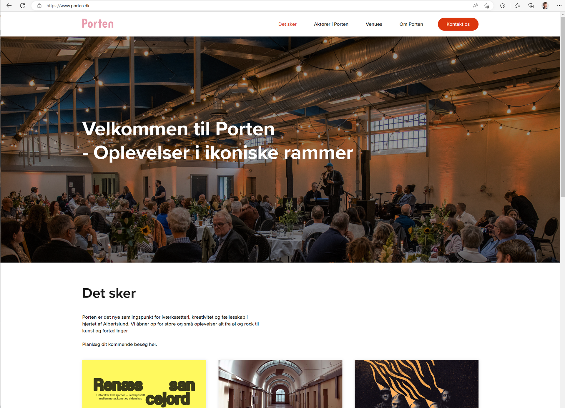Porten website