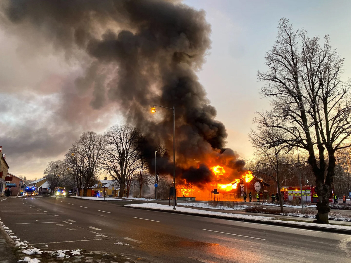 Brand i Godsmagasinet