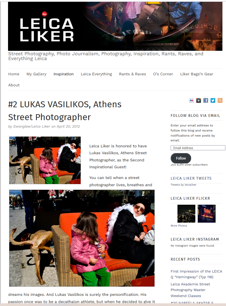 2.	I have the pleasure to give an interview for Like leiker blog. You can read it here  