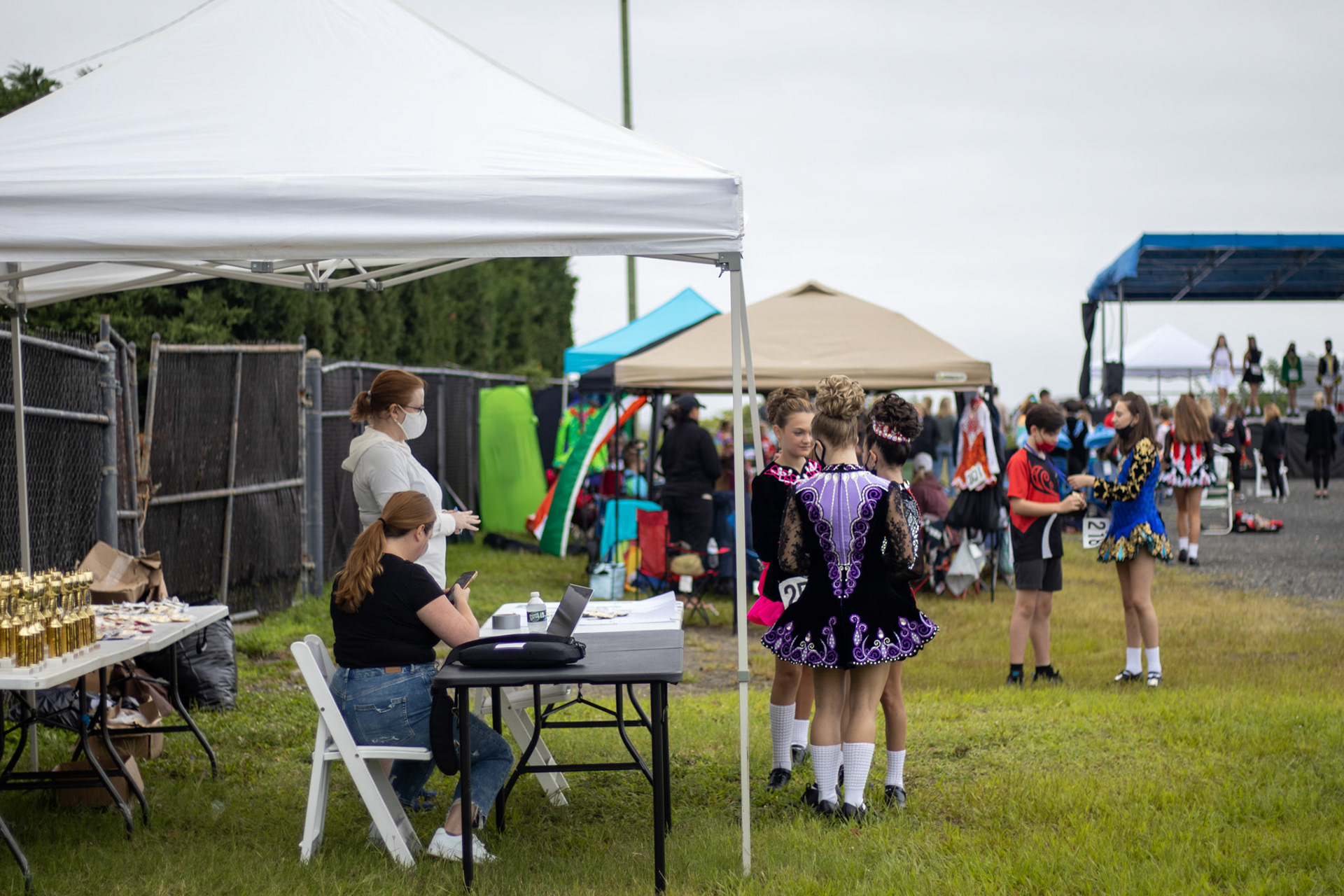 Dancers wait for awards at RTN Irish Dance Nationals. July 2021