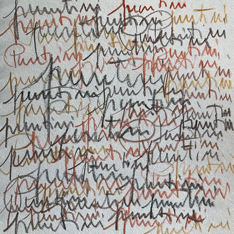 Puntini Puntini, pastello su carta, 2024
