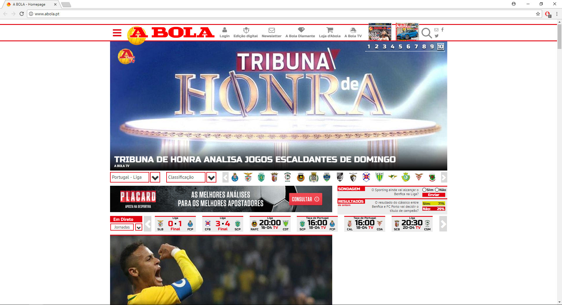 A BOLA - Homepage
