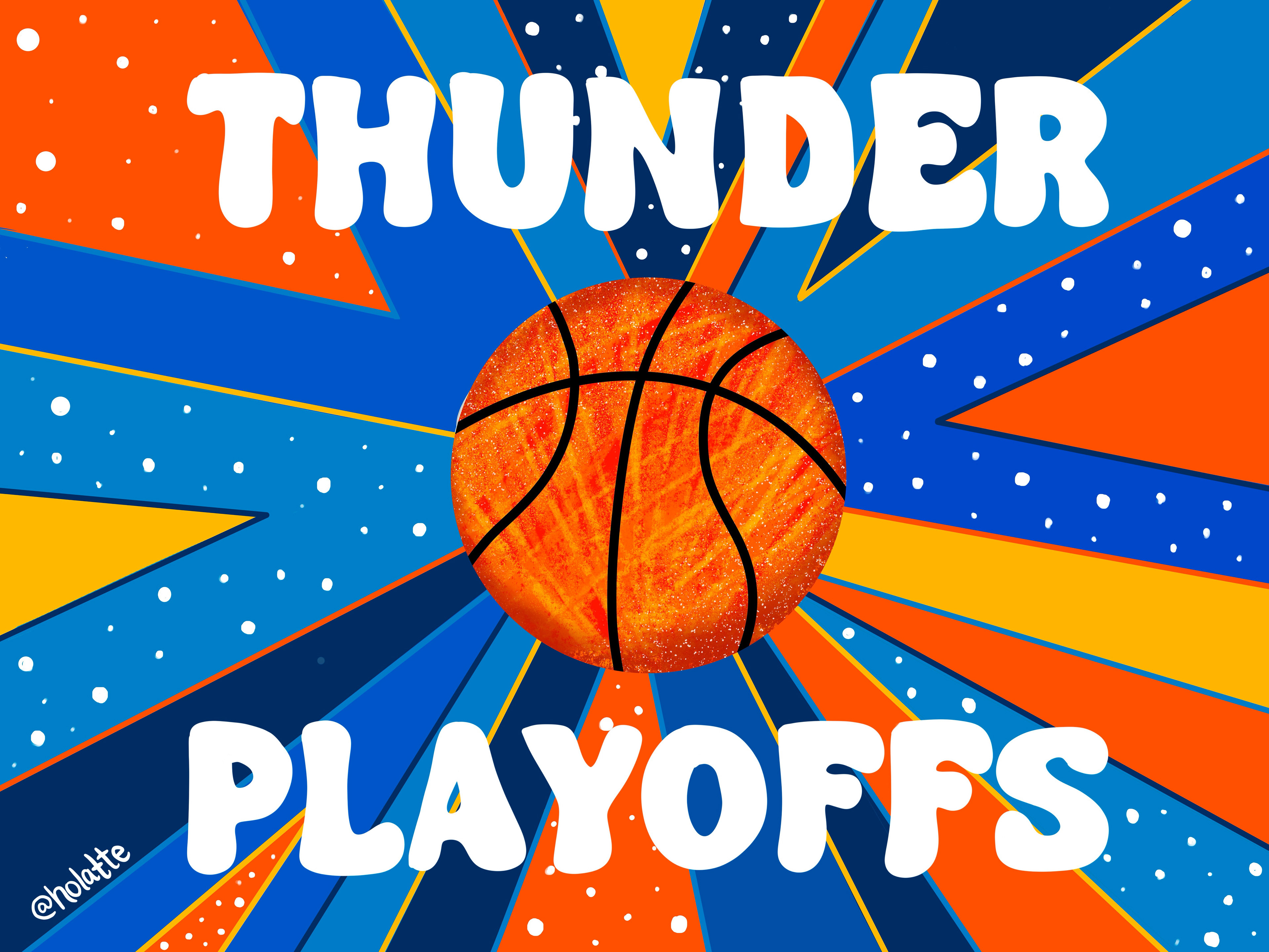 Thunder Playoffs Yard Sign