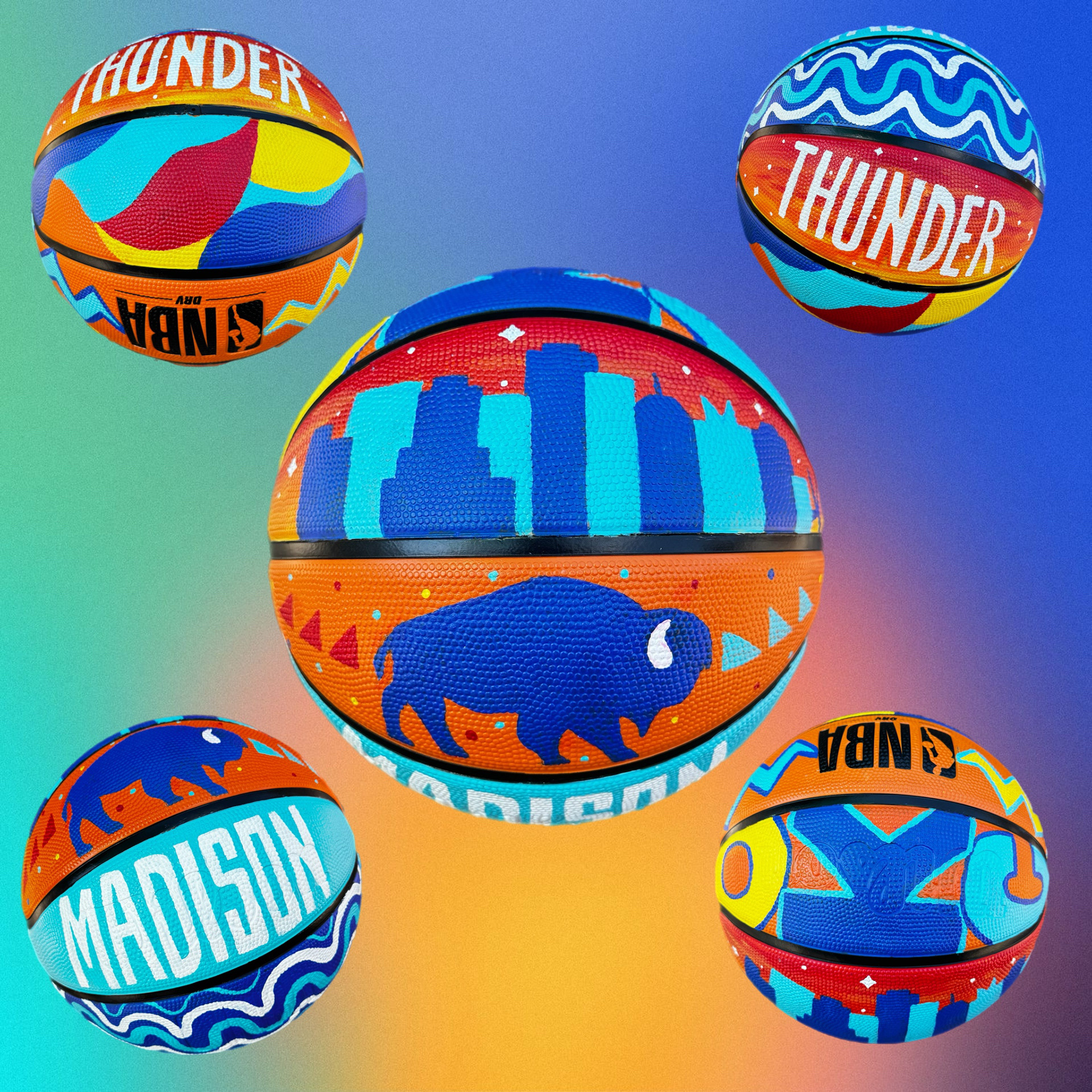 Custom Painted Basketball