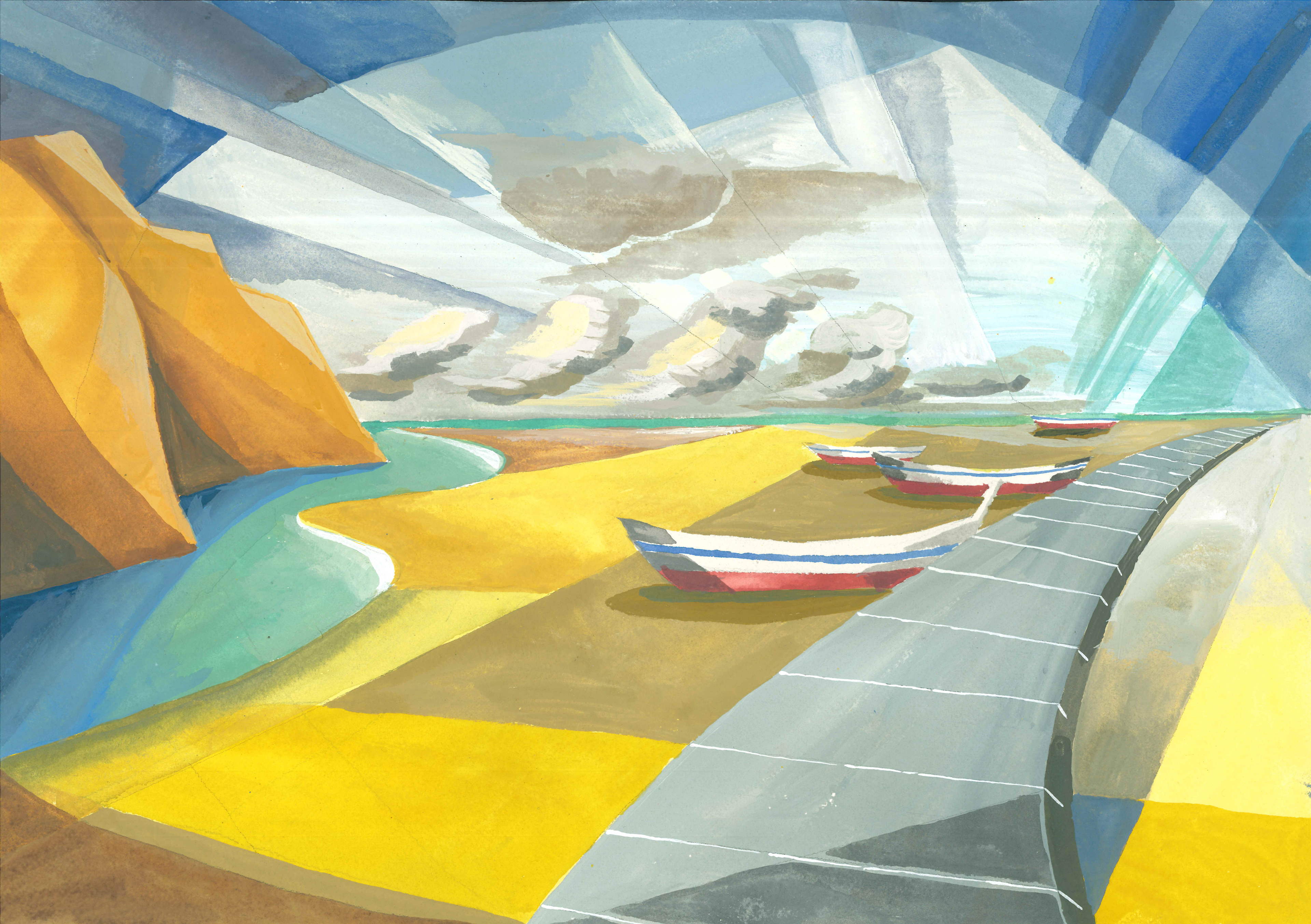 Landscape. Gouache 42 x 30 cm 