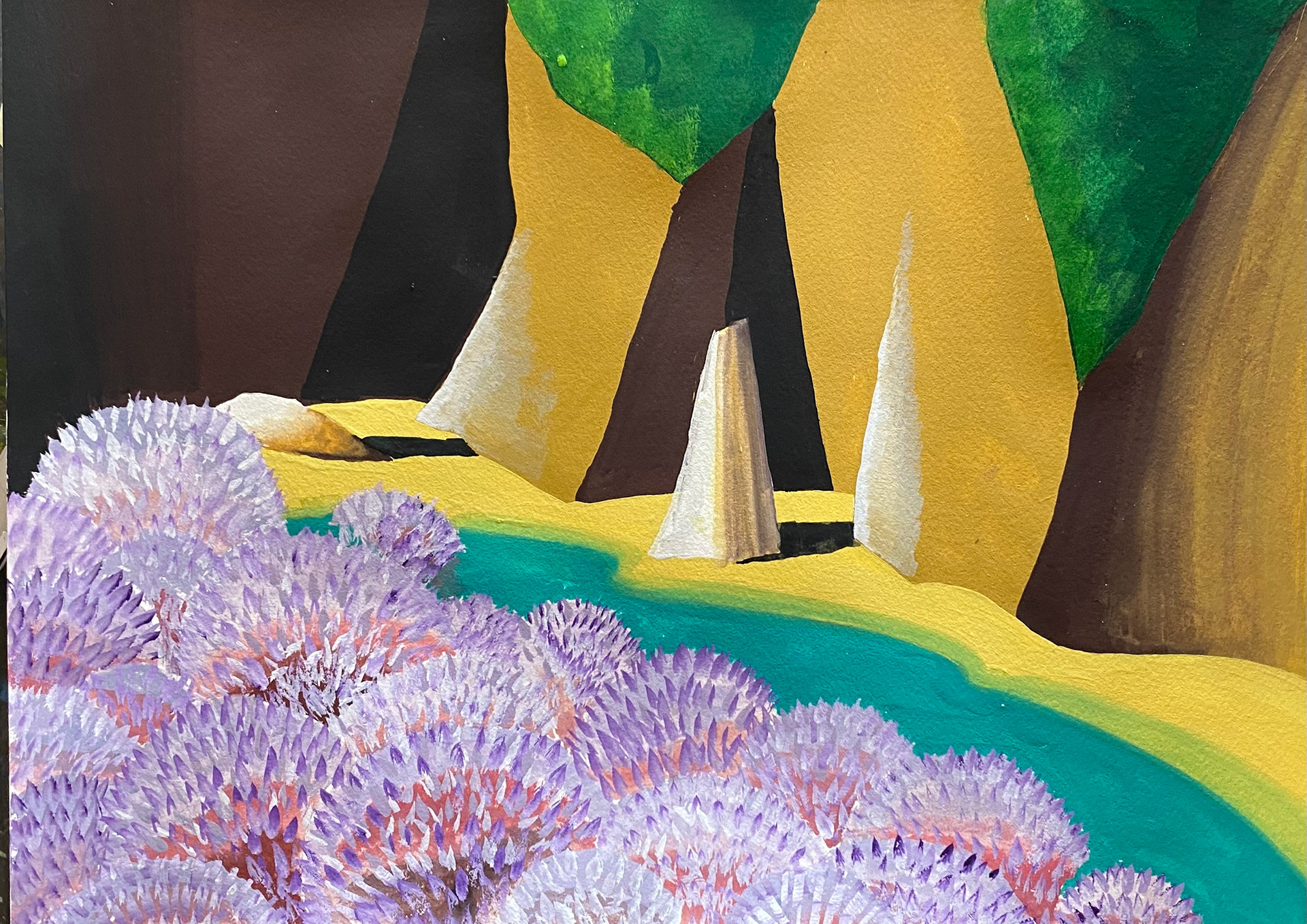 Gouache paintings for sale, reasonable prices, fast delivery