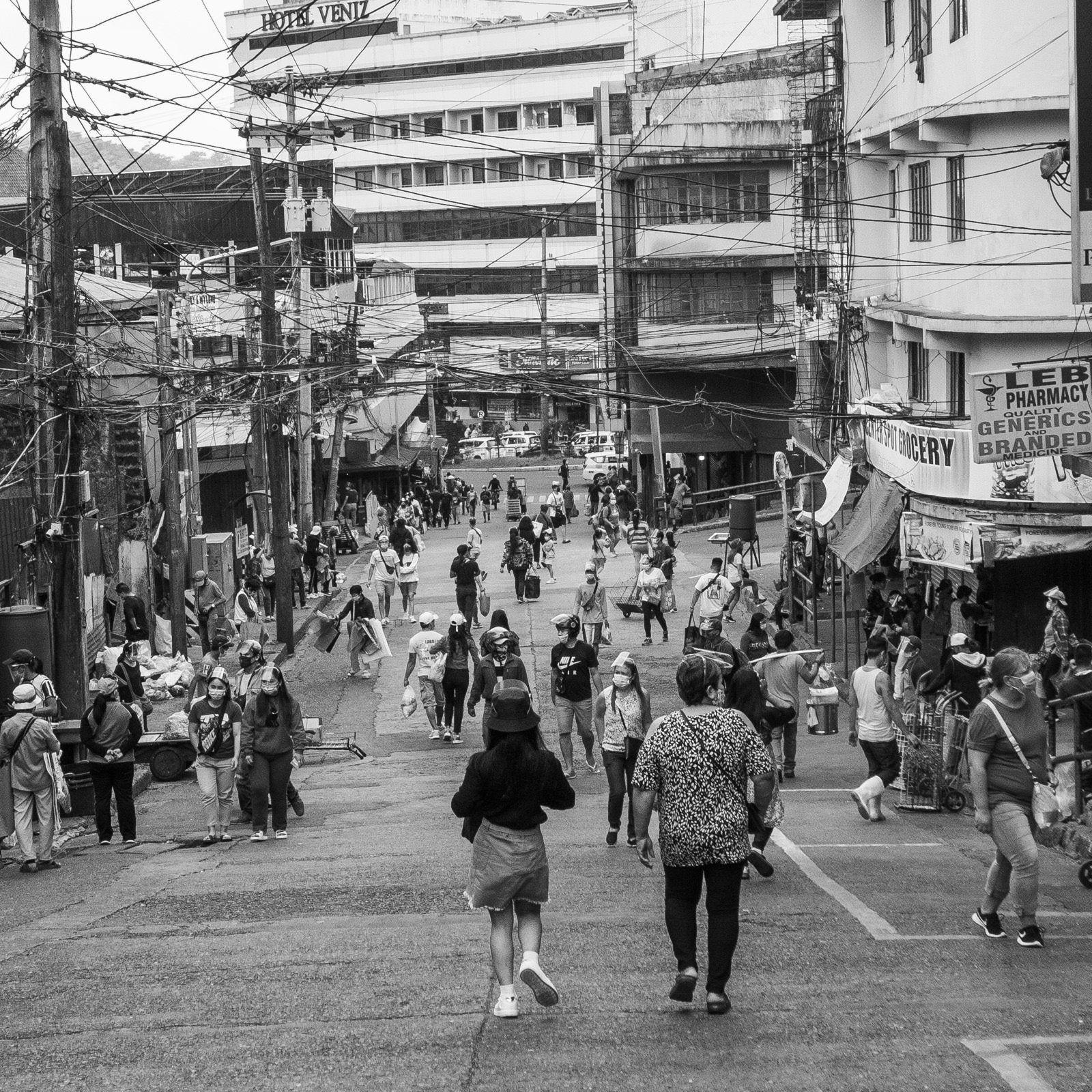 Baguio Marketplace with social distancing. Lumix LX5.