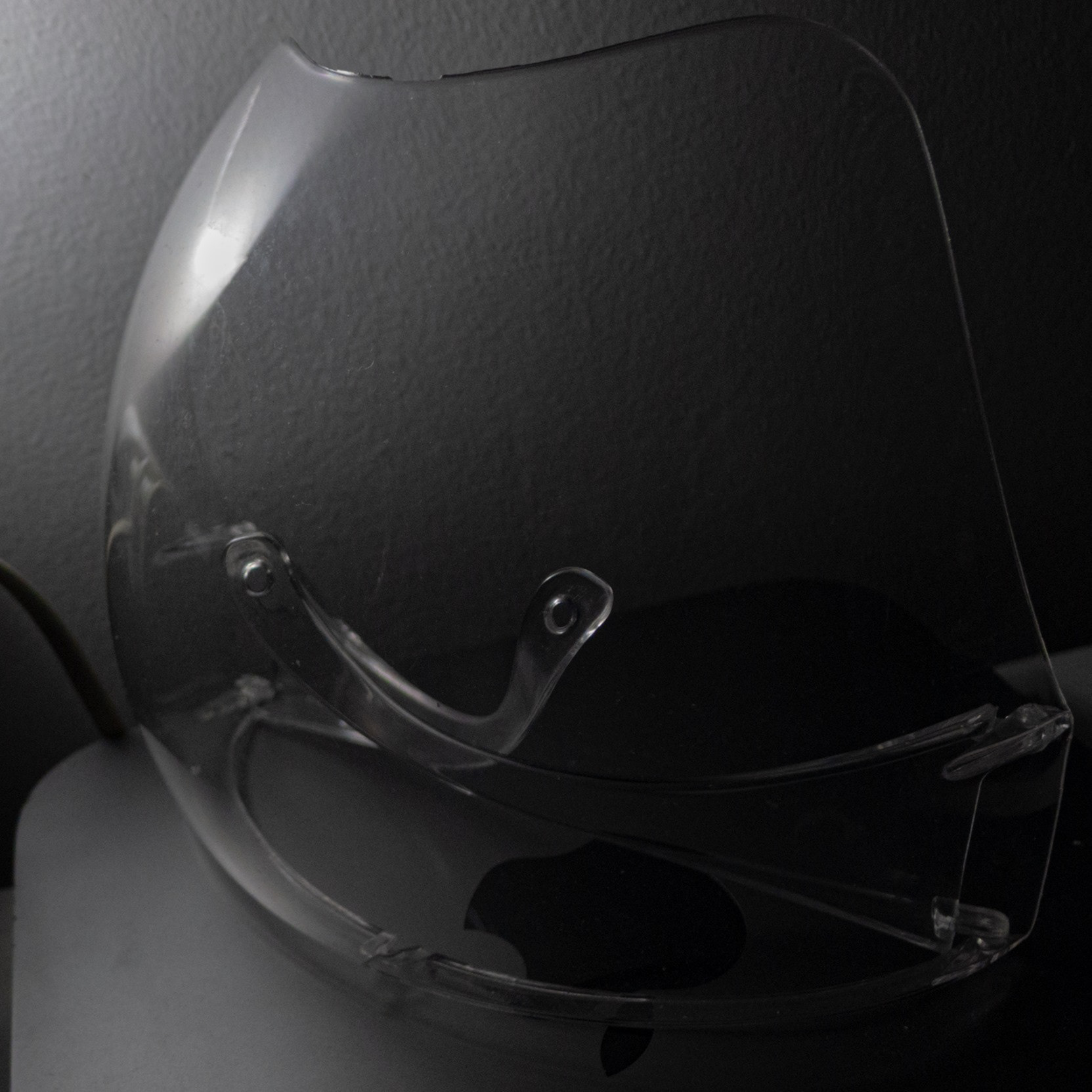 Mac shield. My face shield resting over my Mac mini. Lumix LX5.