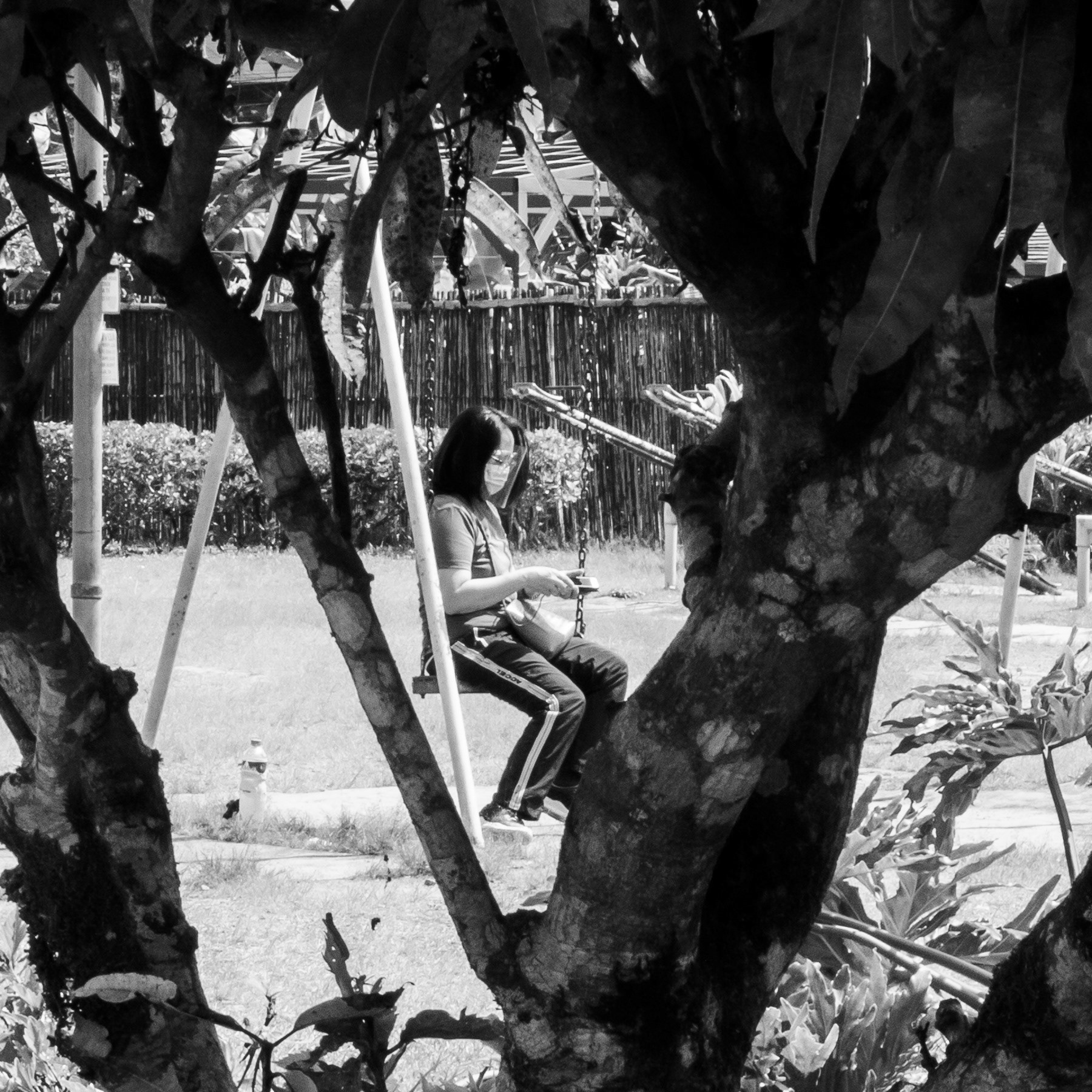 Keeping in touch. Camp John Hay. Lumix LX5.