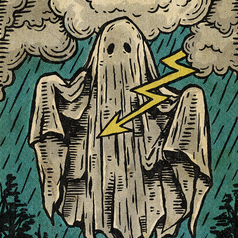 vintage ghost illustration