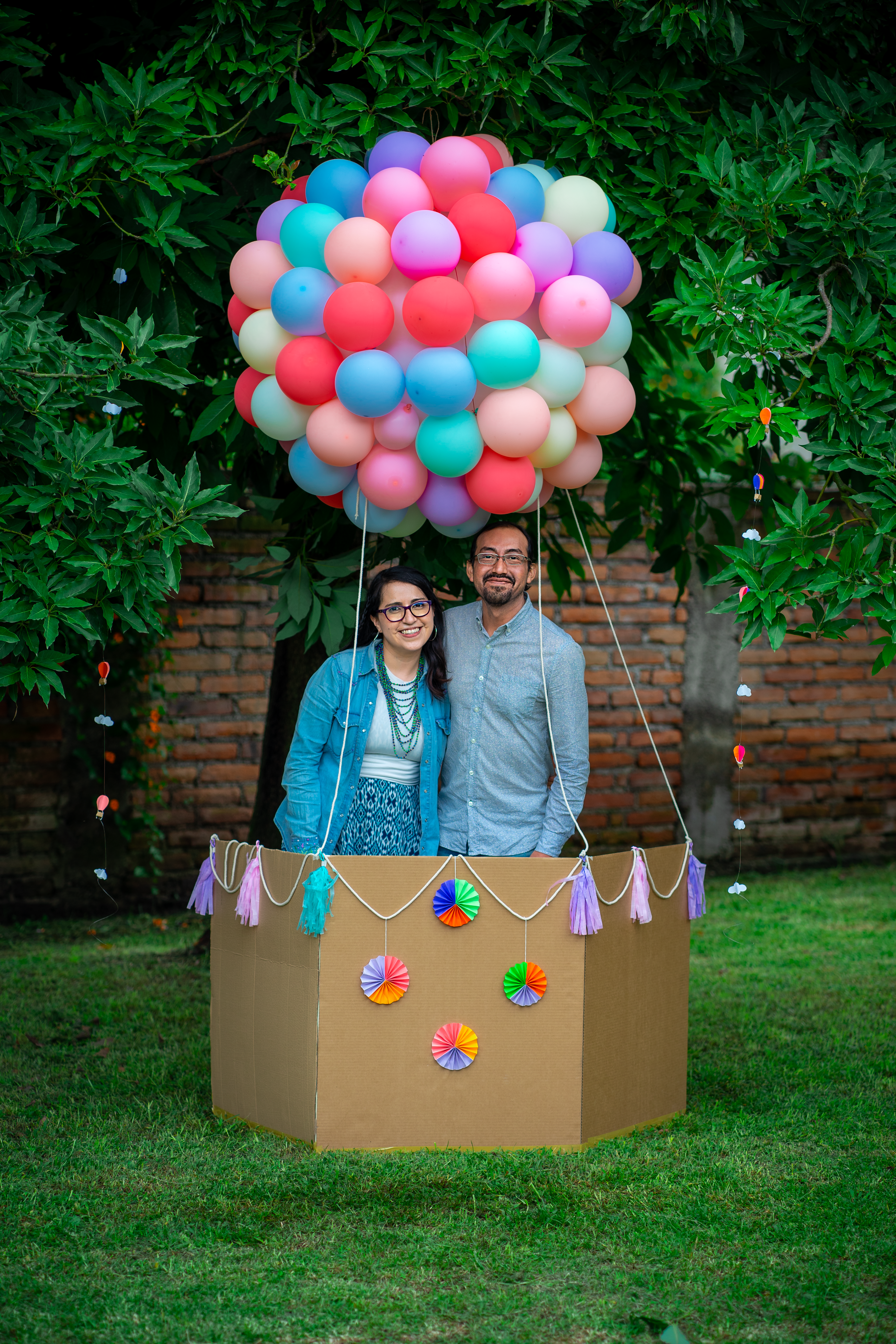Sesión de cumpleaños en exterior